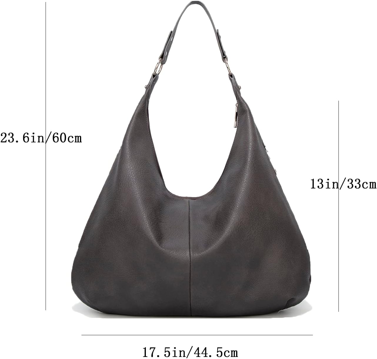 Ashioup Hobo Bags for Women Soft PU Leather Shoulder Bag Vintage Slouchy Handbag with Zipper