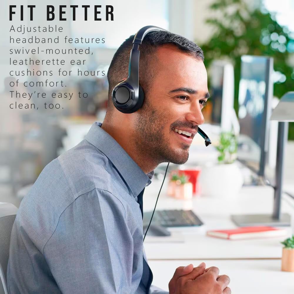 Logitech Zone 301 Wireless Bluetooth Headset with Noise-Canceling Microphone, Compatible with Windows, Mac, Chrome, Linux, iOS, iPadOS, Android – Graphite