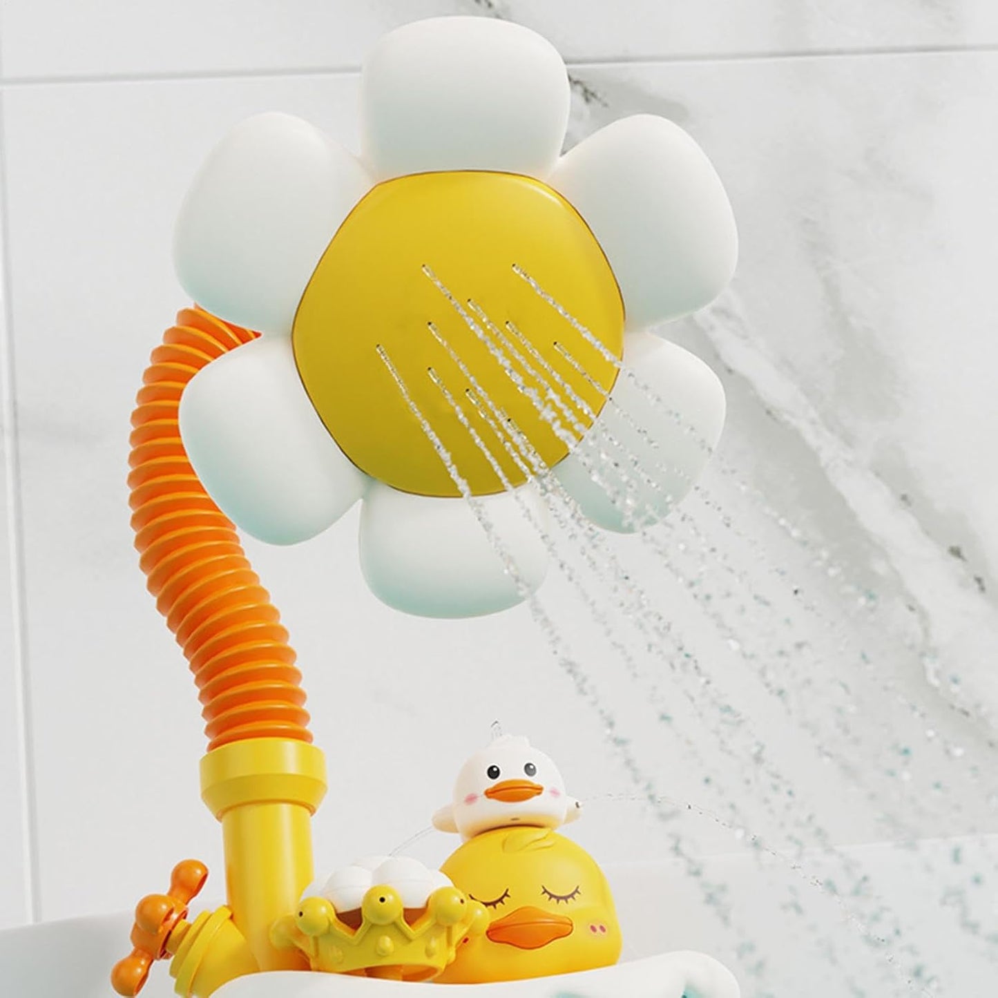 Babies Bath Shower Head Sprayer,Flexible Kids Shower Head Bathtub Shower Head | Sunflower Bath Shower Head Babies Bath Accessories for Boys Girls