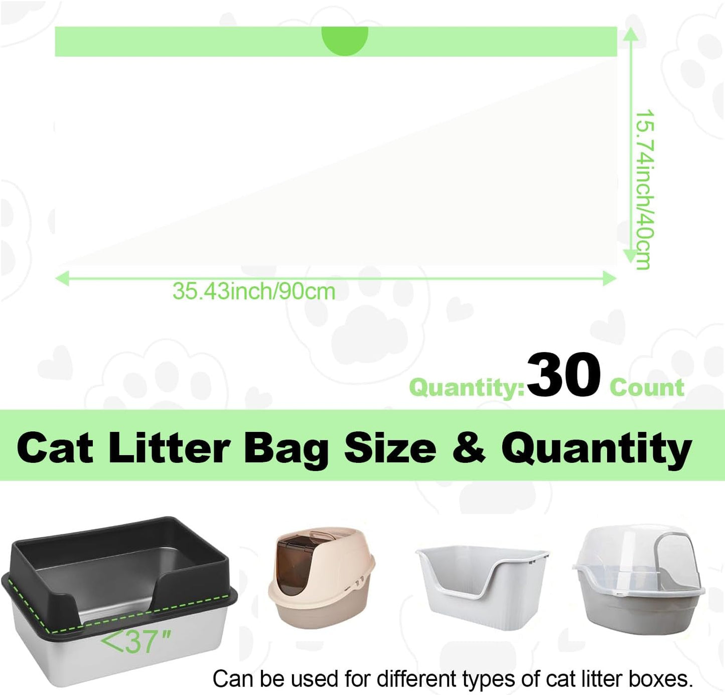Rastalola Official® 120 Pack Cat Litter Bags with Drawstring, Compatible with Litter Robot 3 & 4, 10-12 Gallons (Sold by Ameroliy-US Store)
