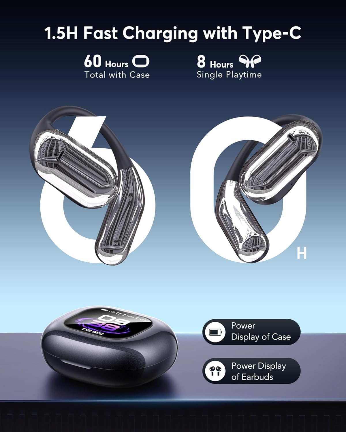 AI Translation Earbuds Language Bluetooth 5.4 Headphones Translator for 144 Languages & Accents Online Translation,Translator Earpiece with Bluetooth & APP for Travel/Business/Learning, Ebony Black