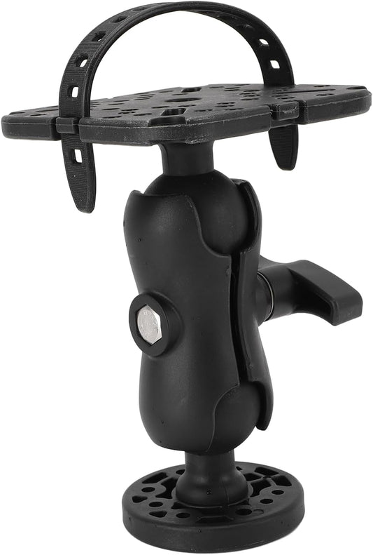 FAUOSWUK Fish Finder Mount Base, Boat Fish Finder Electronics Mount, Nylon Silicone Stable Clamping for Marine Boat Kayak Pontoon Canoe