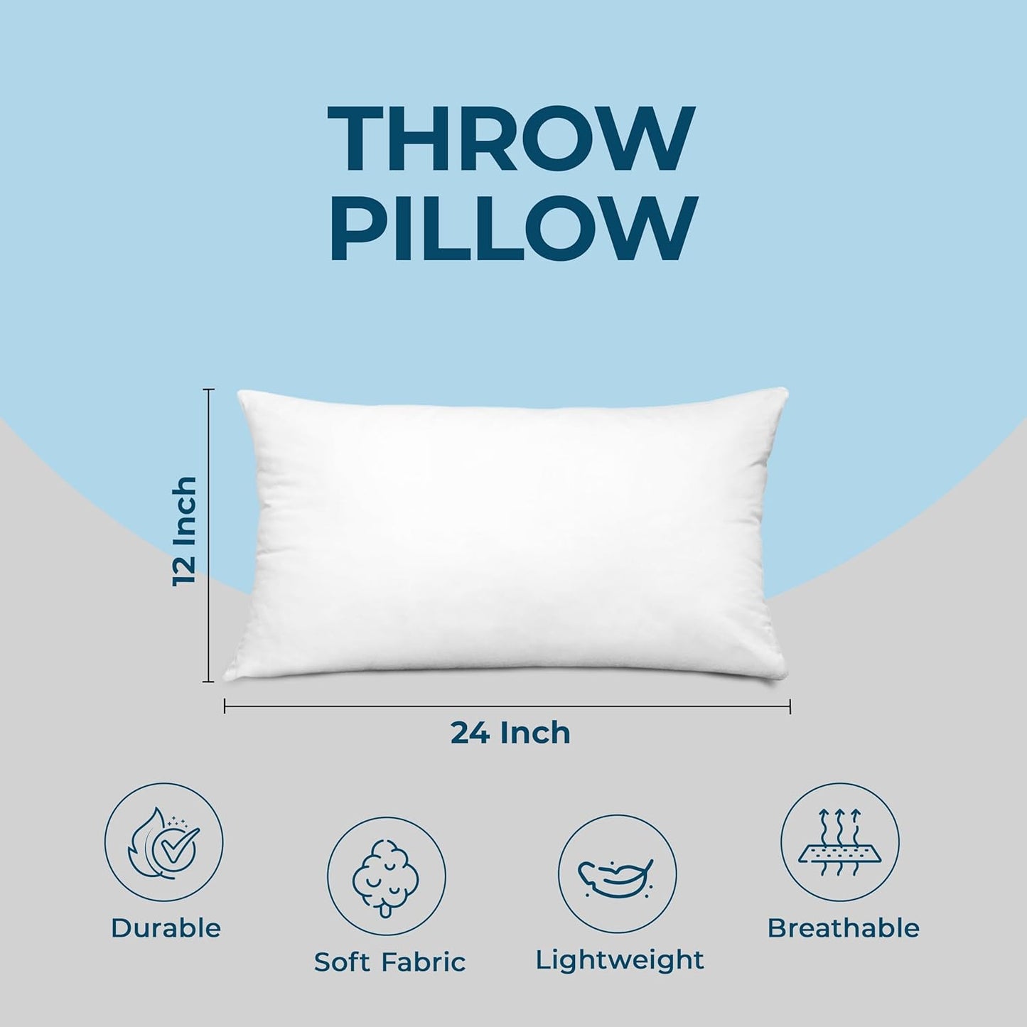 Utopia Bedding Throw Pillows (Set of 4, White), 18 x 18 Inches Pillows for Sofa, Bed and Couch Decorative Stuffer Pillow