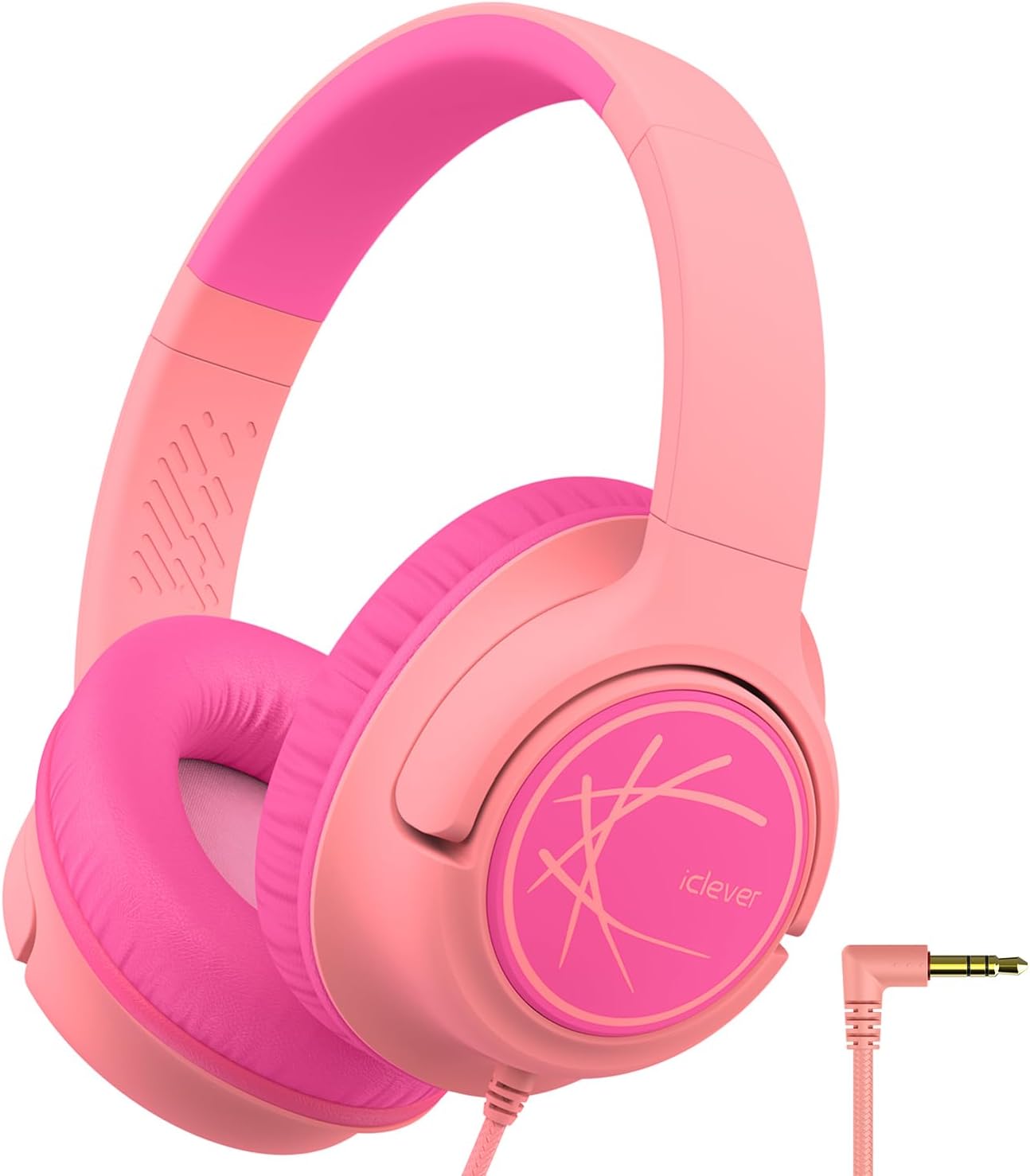 iClever Kids Headphones with Cord, 85dBA Safe Volume Wired Headphones for Kids, Stereo Sound Foldable Adjustable, 3.5mm Jack, Over Ear for School/Boys/Girls/iPad/Tablet/Travel, Blue