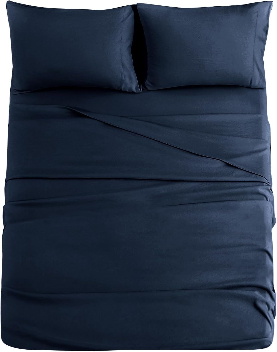 JOLLYVOGUE Queen Size Bed Sheet Set - 4 Piece Bed Sheets Set with Deep Pocket - Soft Breathable & Cooling - Resists Shrinkage & Fading Draps Queen - Easy Care (Dark Grey)