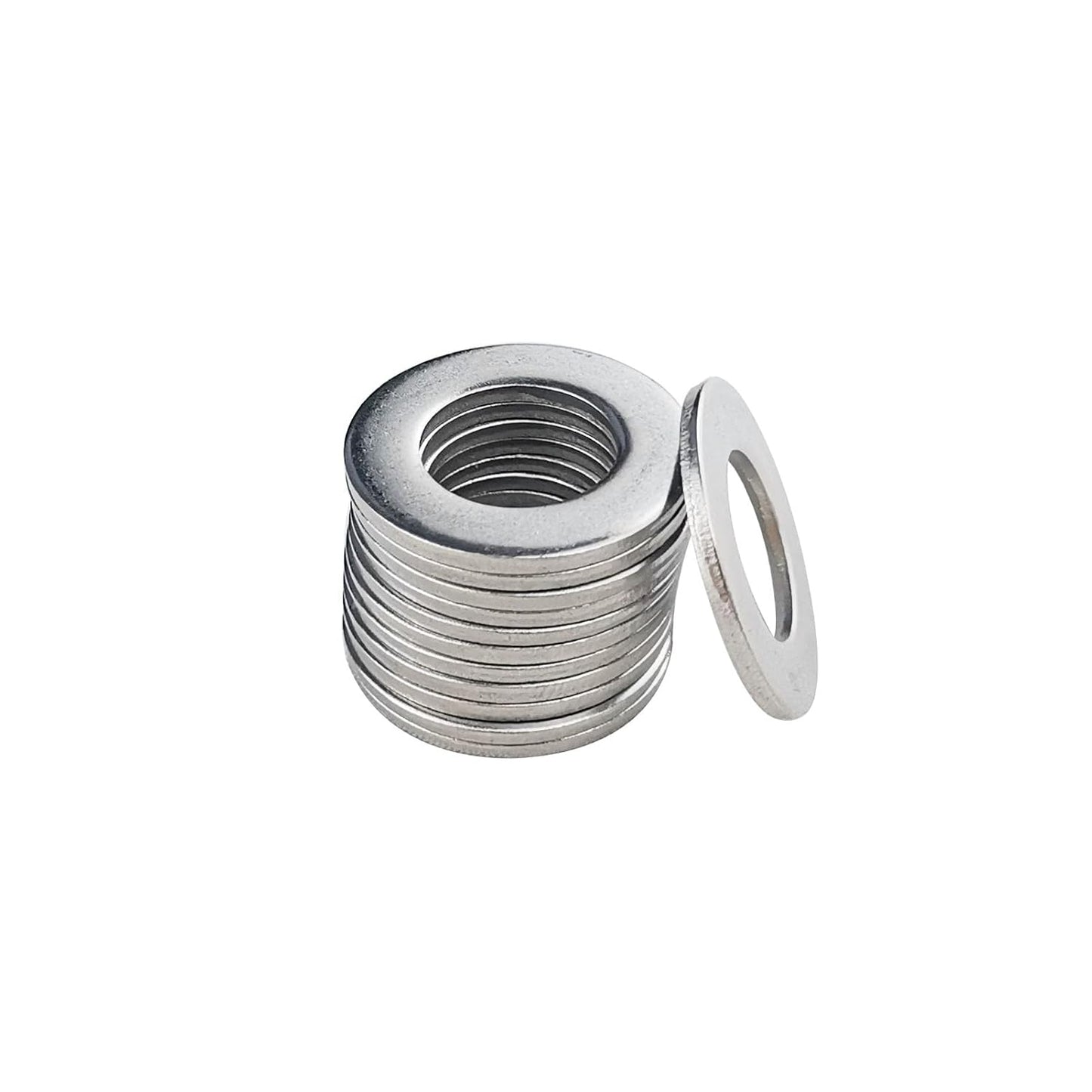 Fajoeda M6 Flat Washers 120Pcs M6 304 Stainless Steel Flat Washer for Bolts Screws, M6 x 12 mm x 1.5 mm