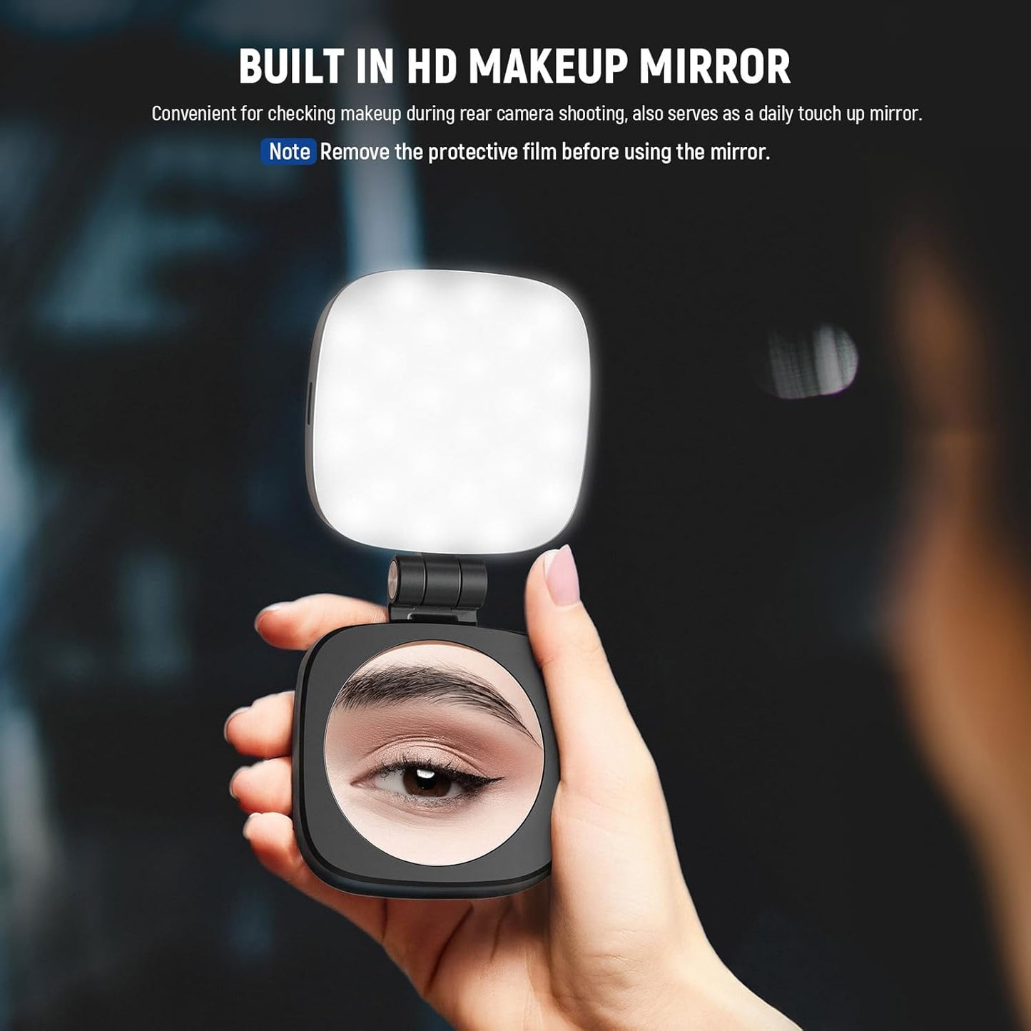 NEEWER ENTRY LEVEL VERSION Magnetic Selfie Light Compatible with MagSafe iPhone, 4 Mode CRI95+ 914lx 1.5W Plastic Folding Small LED Phone Fill Ring Lighting for Recording Makeup Video Conference,NL40R