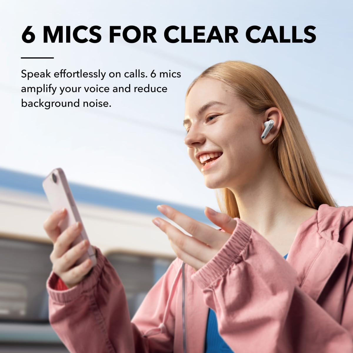 soundcore by Anker Liberty 4 NC Wireless Noise Cancelling Earbuds, 98.5% Noise Reduction, Adaptive Noise Cancelling to Ears and Environment, Hi-Res Sound, 50H Battery, Wireless Charging, Bluetooth 5.3