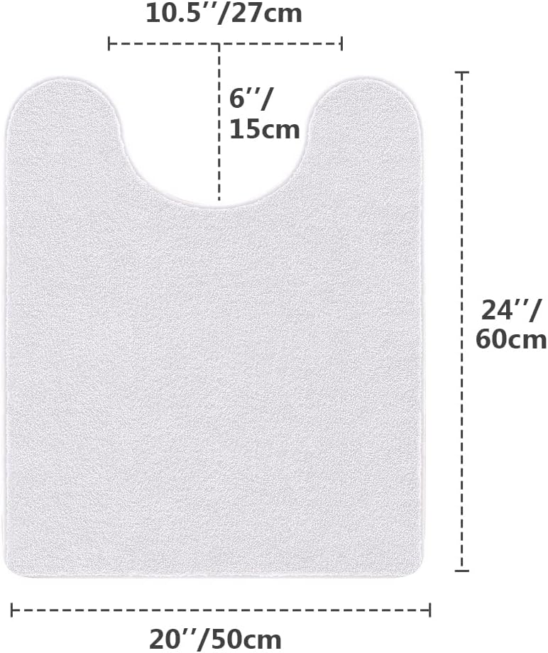 Bathroom Rugs Set 2 Pieces - Bath Rugs Ultra Soft Absorbent Non-Slip Fluffy Thick Microfiber Cozy Bath Mats Set for Tub Shower Bathroom Floors Accessories, 20"x32" & 16"x24" Set of 2 (Beige)