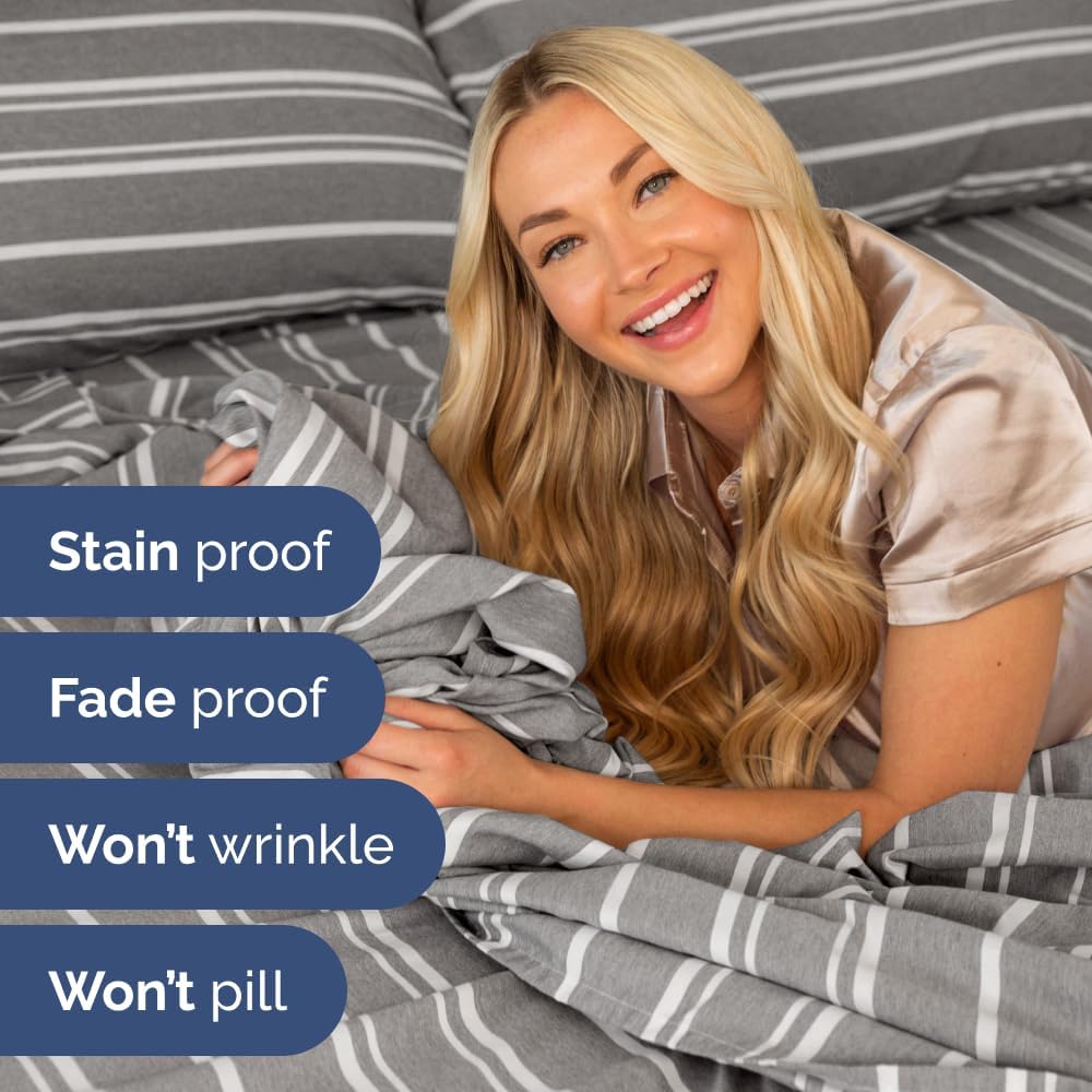 Extra Deep Queen Sheet Set - 6 Piece Breathable & Cooling Sheets - Hotel Luxury Bed Sheets Set - Easy & Secure Fit - Soft, Wrinkle Free & Comfy Sheets Set - White Sheet Set w/Extra Deep Pockets