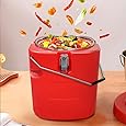Insulated Soup Pan Carrier Portable Commercial Hot -Cold Hot Box Food Warmer Large Insulation Barrel Cooler Carrier Stainless Steel Lining with Dust Cover 15Quarts(3.75gal)