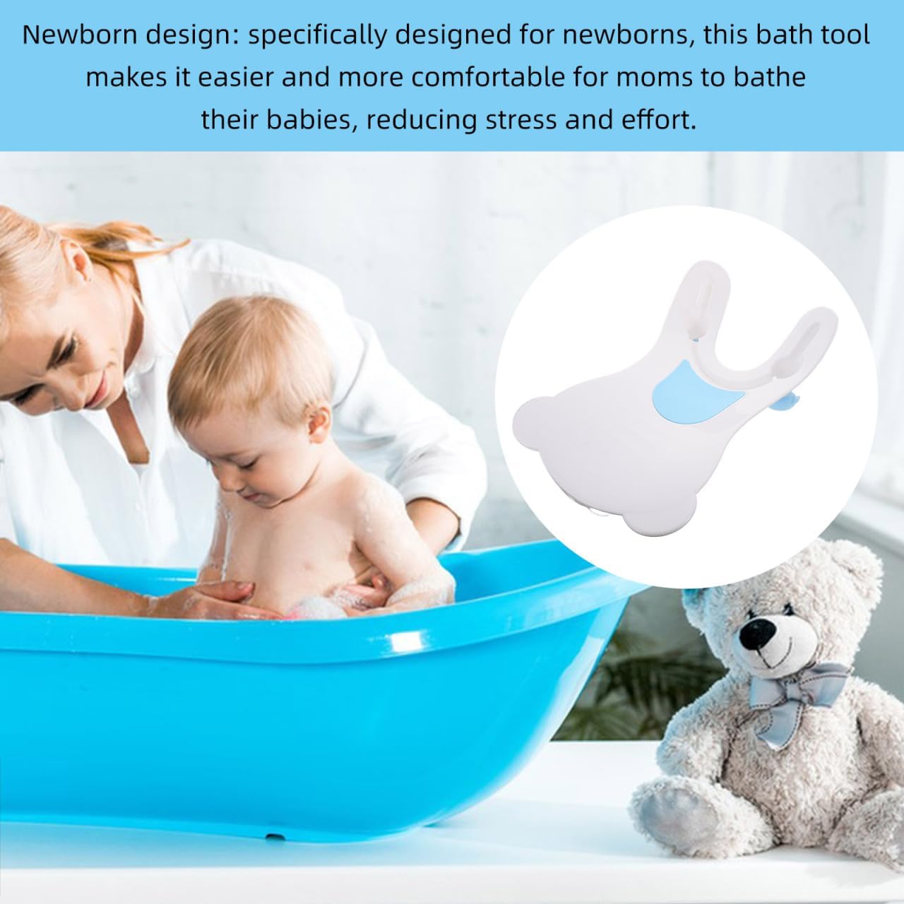 Abaodam Boy Girl Bath Seat for Bathtub Bathing Tool Spout Cover Portable Newborn Bathing Tub for Sink Easy