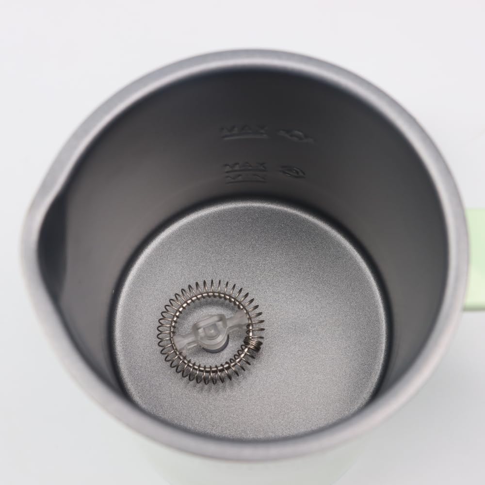 MOPHOM Milk Frother, 4 in 1 Electric Milk Steamer,11.84oz/350ml Automatic Warm and Cold Foam frother for Coffee, Latte, Macchiato, Cappuccino, Hot Chocolate,From the Makers of Mophom 400W,Green