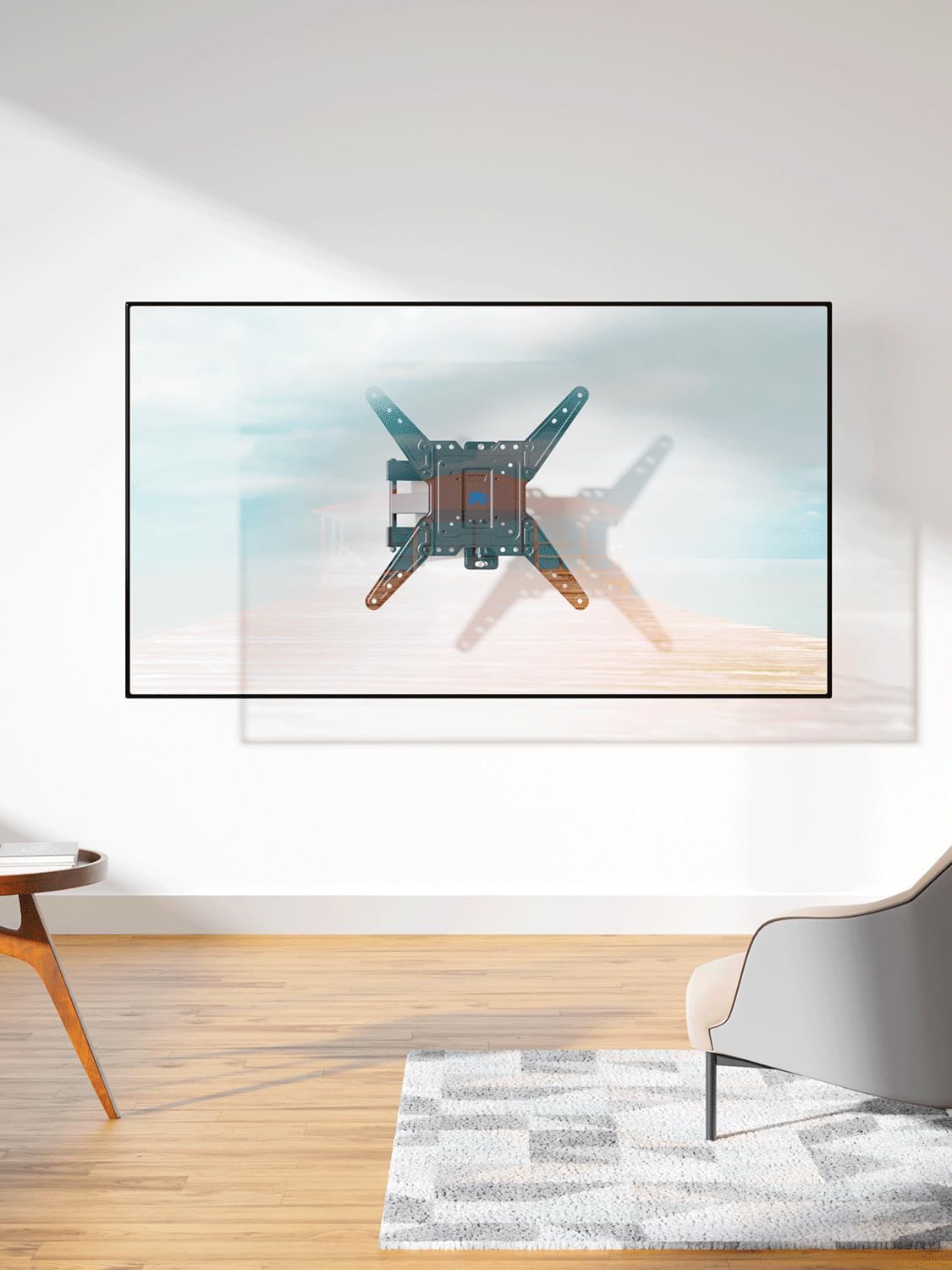 Mounting Dream TV Mount for Most 26-55 Inch TVs, Full Motion TV Wall Mount with Perfect Center Design on Single Stud Articulating Mount Max VESA 400x400mm up to 77 LBS, MD2413-MX