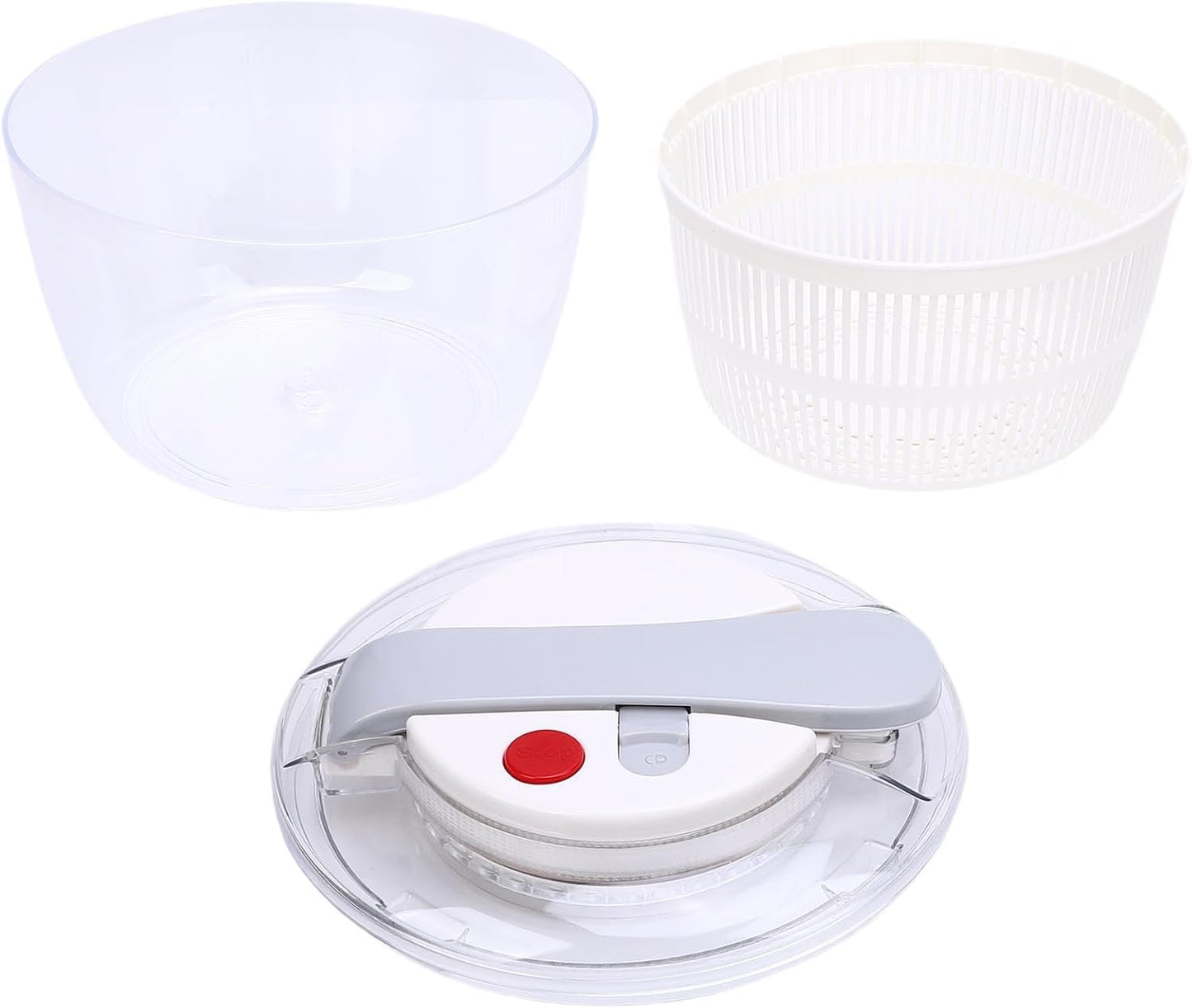 SENECESLI Salad Spinner, Easy Press Vegetable Dryer PP for Lettuce (Black)