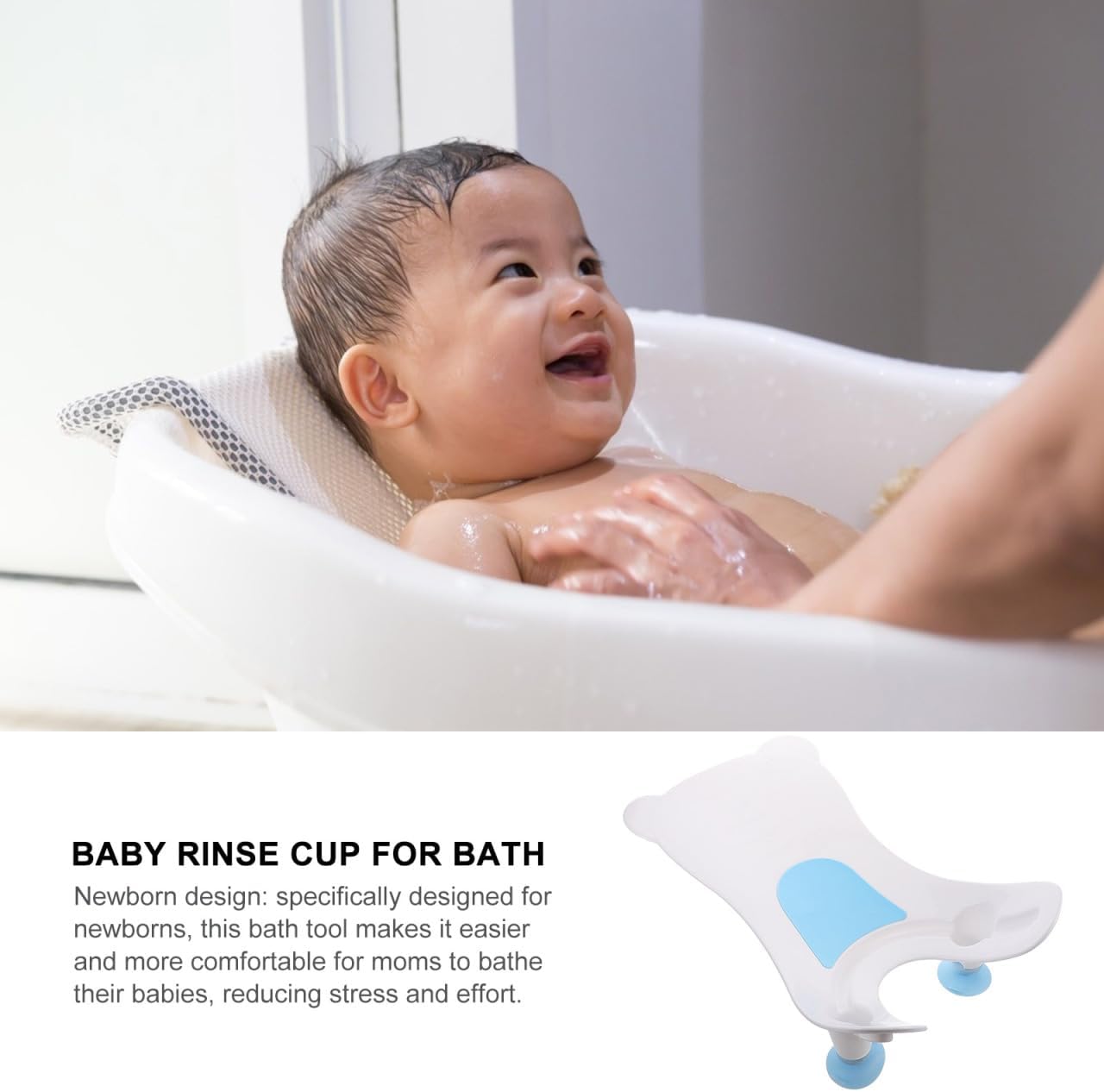 Abaodam Boy Girl Bath Seat for Bathtub Bathing Tool Spout Cover Portable Newborn Bathing Tub for Sink Easy
