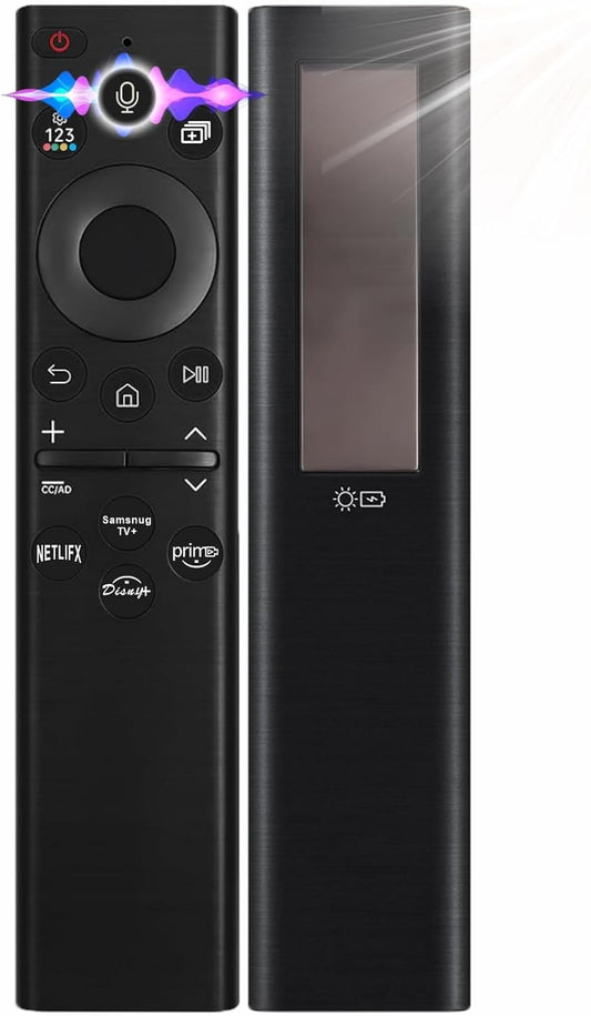 Replacement Smart Remote for Samsung TVs (Models from 2018-2025): Features Solar - Powered and USB - C Charging. for Samsung Neo, OLED, QLED, Crystal UHD, Frame TV, Terrace, Sero, and Serif Series
