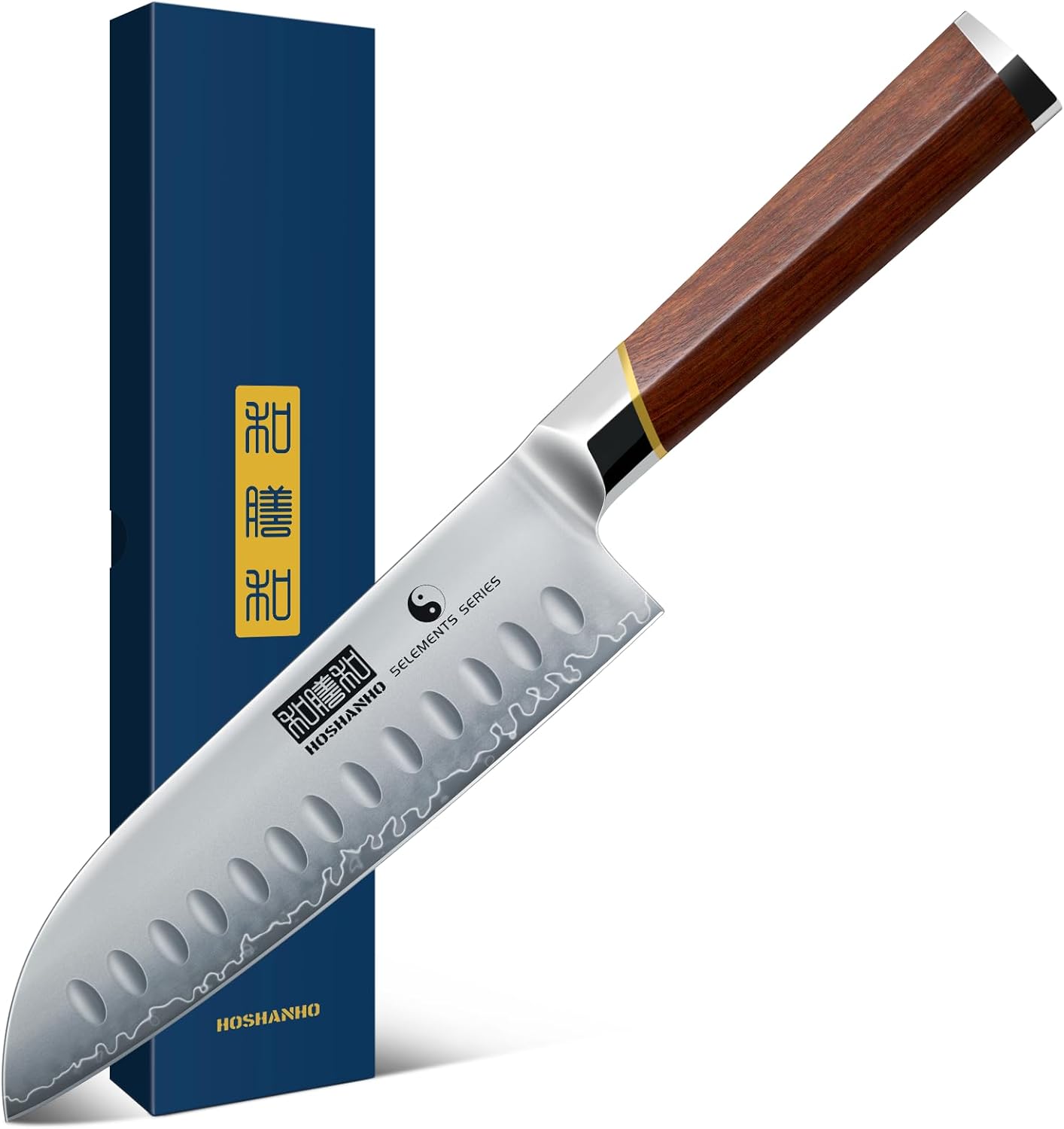 HOSHANHO Fillet Knife 7 Inch, Professional Japanese Super Steel Boning Knife for Meat Chicken Cutting, Japanese Fish Fillet Knife with Ergonomic Red Sandal Wooden Handle