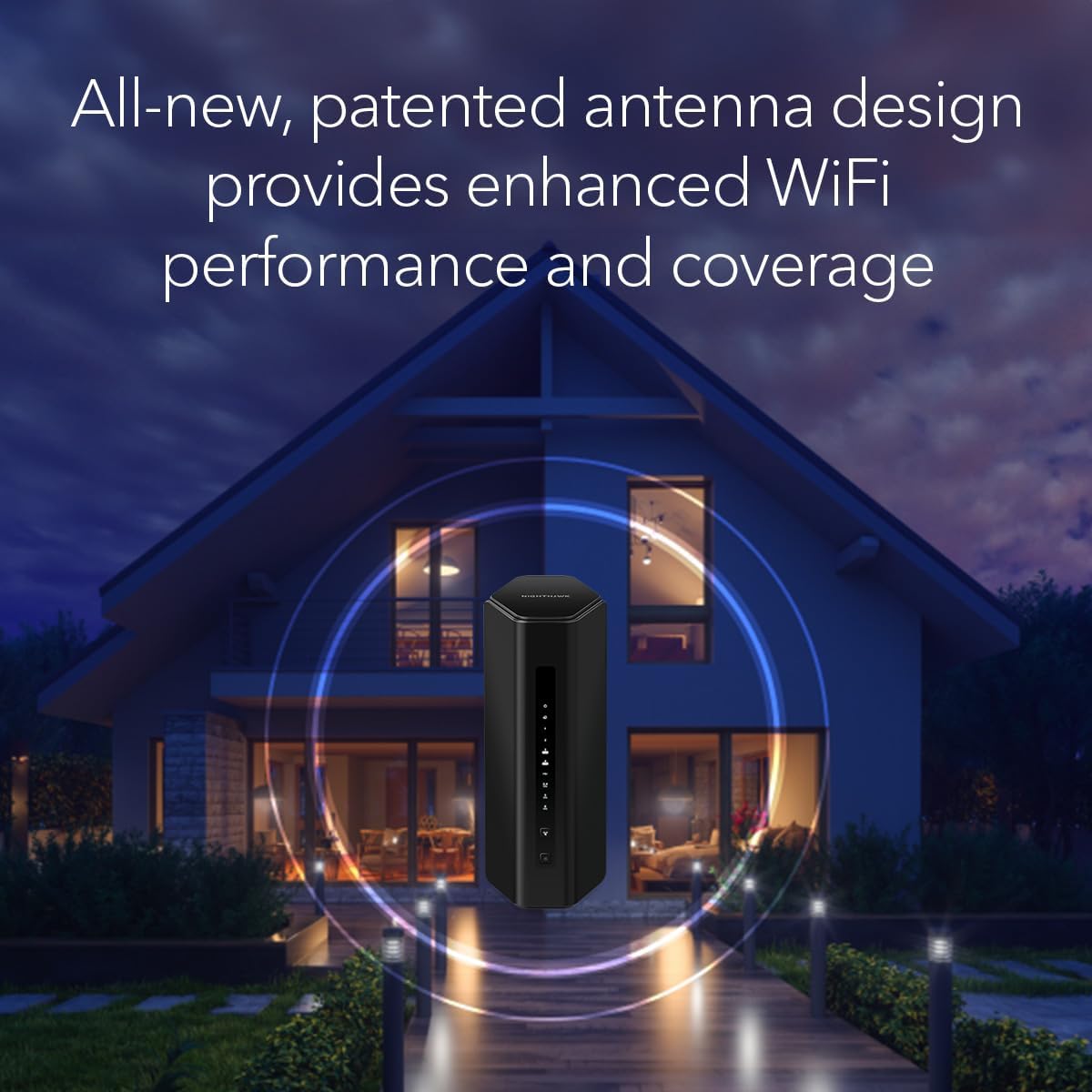 NETGEAR Nighthawk Tri-Band WiFi 7 Router (RS300) - Security Features, BE9300 Wireless Speed (up to 9.3Gbps) - Covers up to 2,500 sq. ft., 100 Devices - 2.5 Gig Internet Port