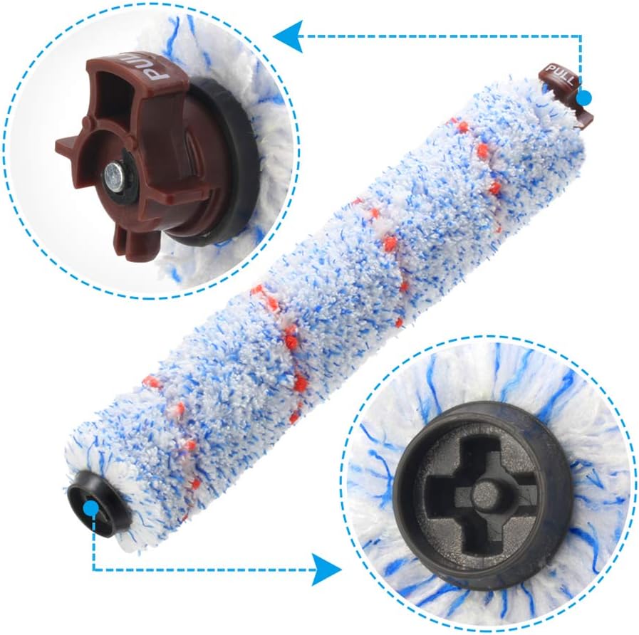 1868 Brush Roll and 1866 Vacuum Filter Replacement Kit Compatible with Bissell CrossWave, Replaces Part # 1608683, 160-8683, 1608684
