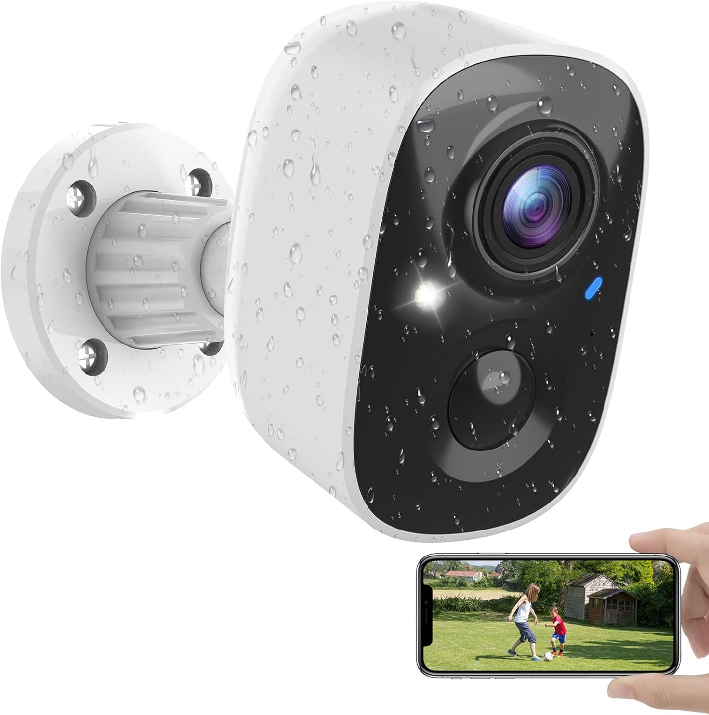 MaxiViz Wireless Camera Outdoor, Battery Powered Security Camera with 2K Color Night Vision, Outside Cameras with AI Motion Detection, 2-Way Talk, IP66 Weatherproof, SD/Cloud Storage, 2 Packs