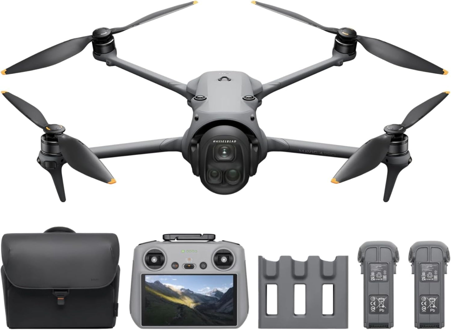 DJI Mavic 4 Pro with DJI RC 2, Flagship Tri-Camera Drone with 100MP 4/3 CMOS Hasselblad Camera, Drone for Professionals, 30km Video Transmission, 51-Min Max Flight Time