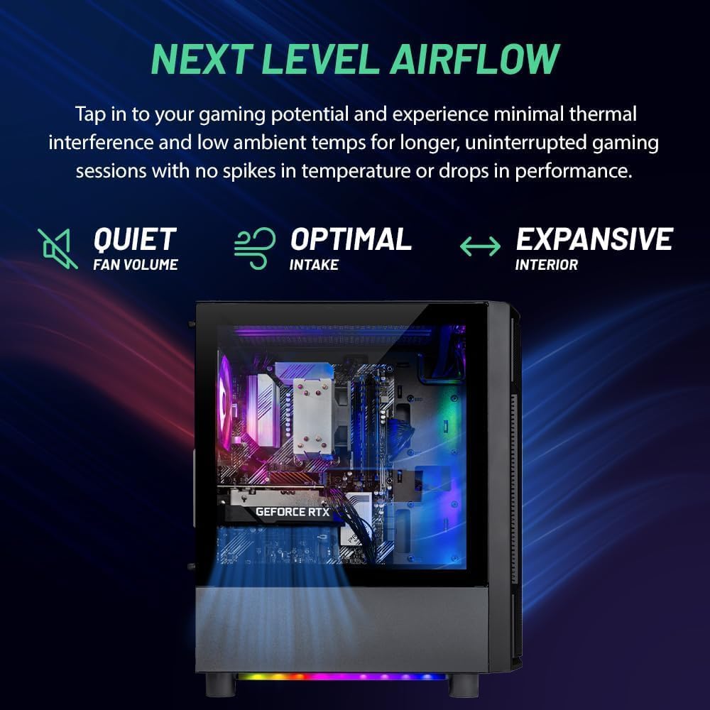 Skytech Shadow Gaming PC, Intel i5 13400F 2.5 GHz (4.6GHz Turbo Boost), NVIDIA RTX 4060 8GB GDDR6X, 1TB NVME, 32GB DDR5 RAM 5200 RGB, 650W Gold PSU, Wi-Fi, Win 11 Home