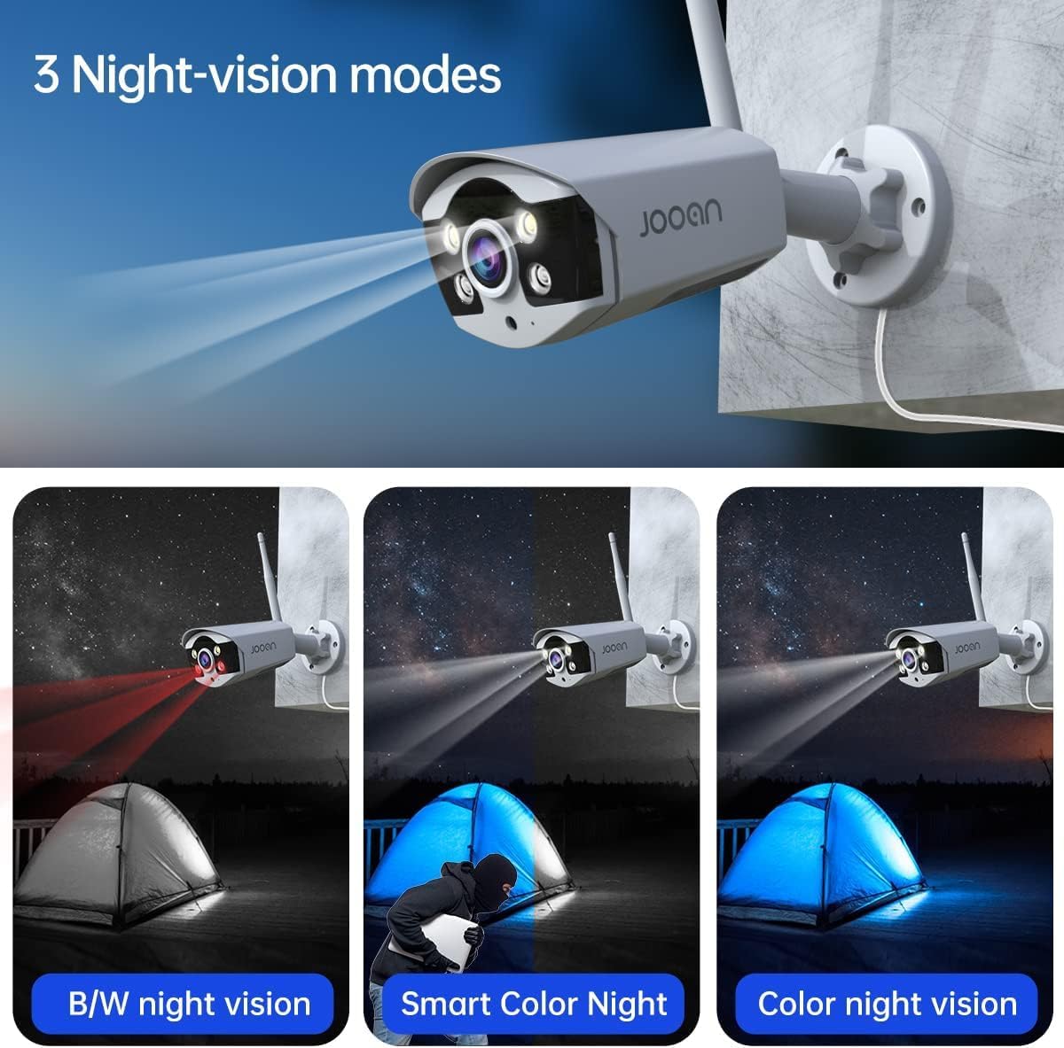 JOOAN【IP67 Weatherproof & H.265+ System】3MP Security Camera System Outdoor,10-Channel NVR&4Pcs FHD 1296P Video Record CCTV Cameras,Waterproof&Good Night Vision,Motion Dectection&Email Alarm,No HDD