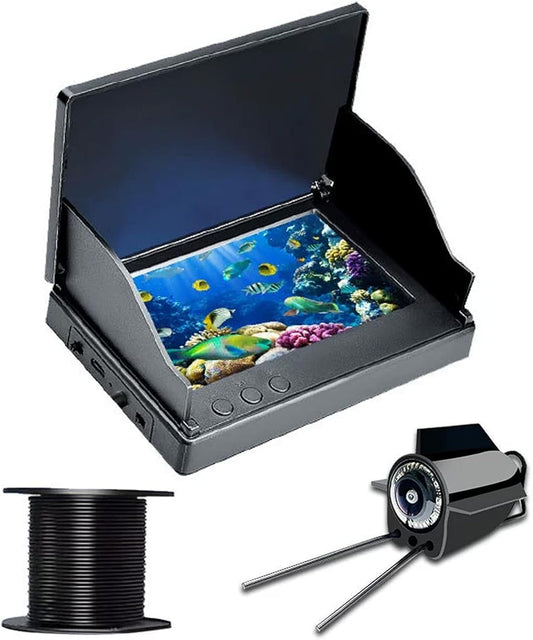 Colitt Underwater Fishing Camera, 2025 New Colitt Fishing Camera, 4.3 Inch LCD and HD Lens, 220° Wide Angle, with Night Vision Light, for Ice Lakes Sea Boat Fishing (50m)