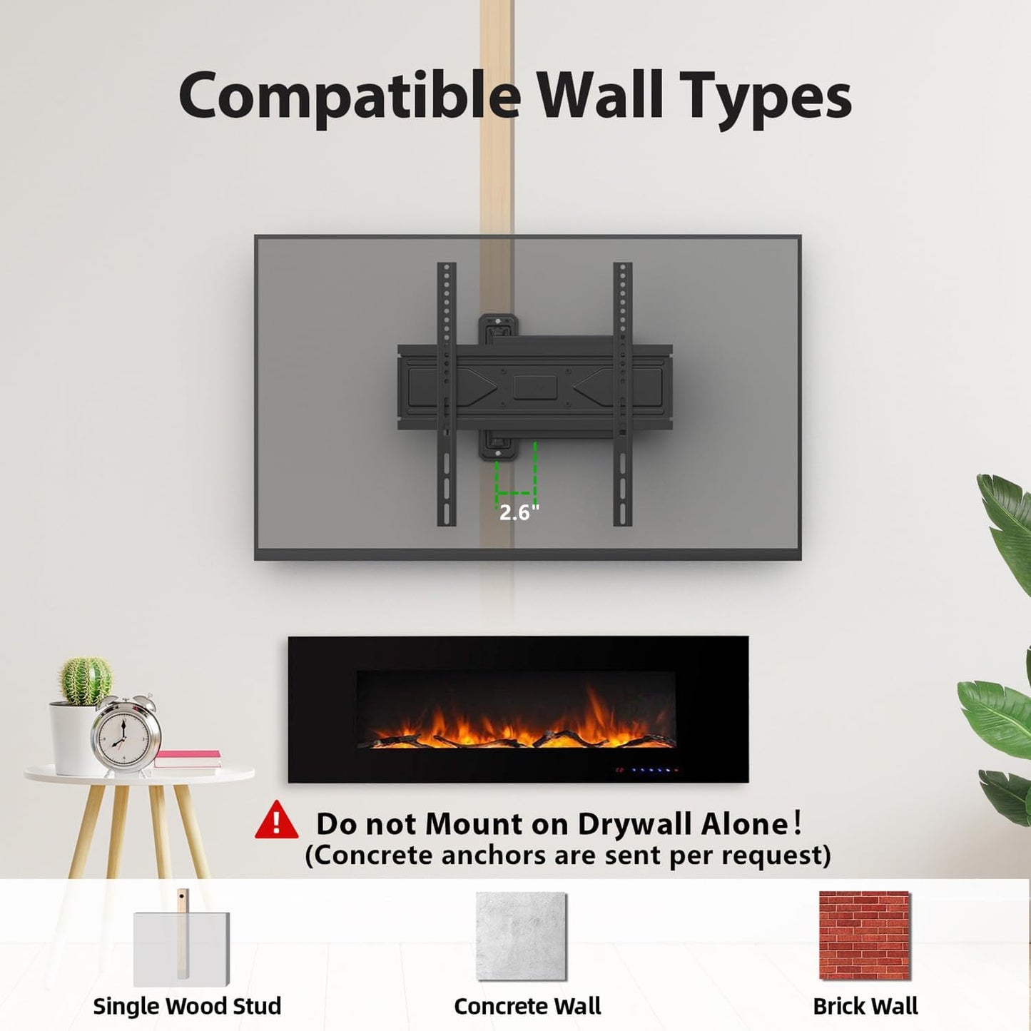 USX MOUNT Full Motion TV Wall Mount for Most 26-60 inch TVs up to 80 Lbs, Wall Mount TV Bracket with Articulating Swivel Tilting, Single Stud TV Mount, Max VESA 400x400mm, XMM904