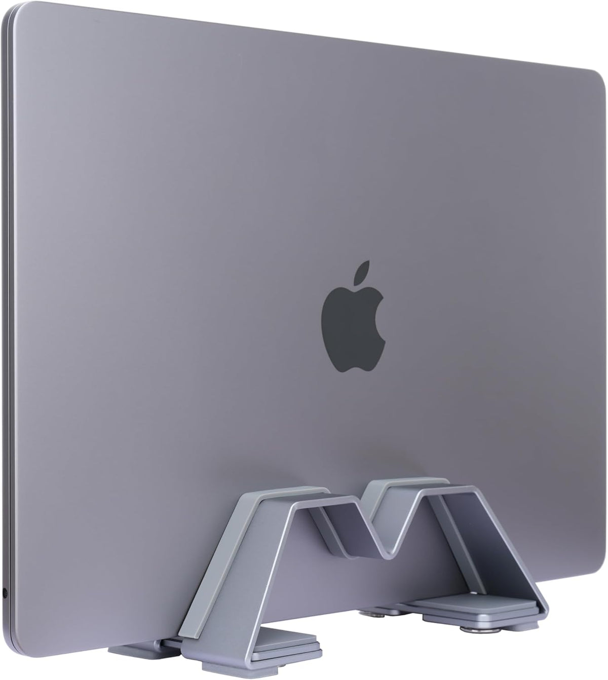 Adjustable Vertical Laptop Stand for Desk | Aluminum Space-Saving Laptop Holder with Anti-Slip Protection for Laptops up to 17 Inches - PuriLite