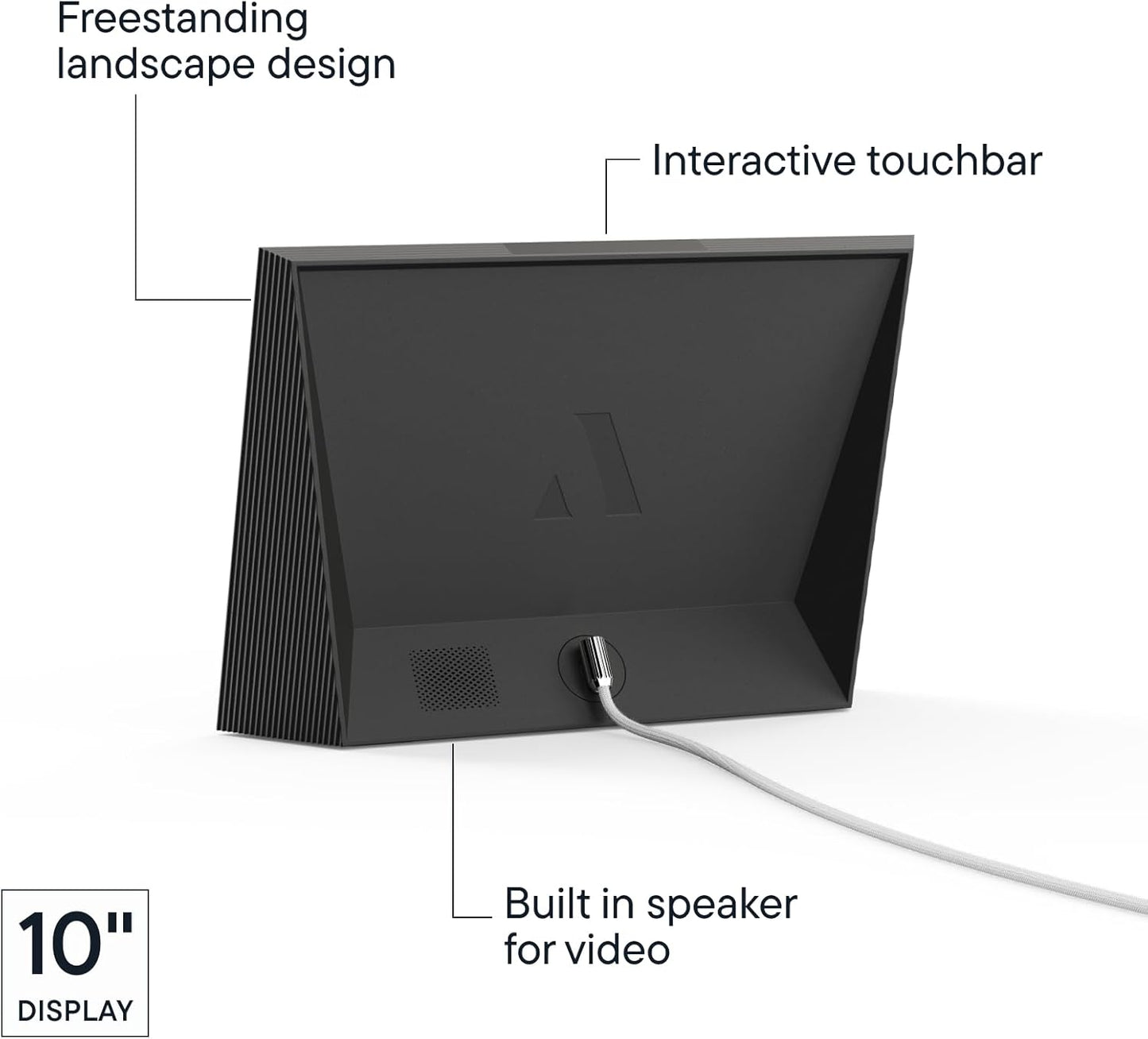Aura Aspen 12" Digital Photo Frame - Black with Paper Mat