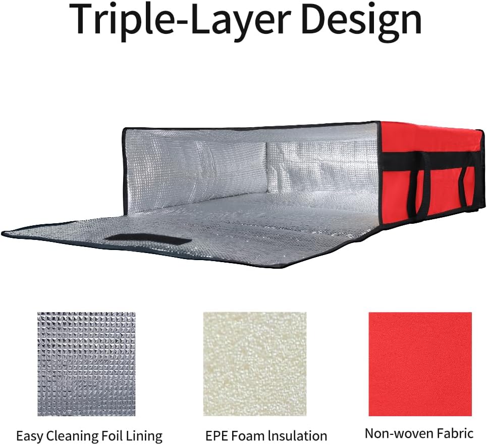 Purilite Select™ Insulated Food Delivery Bag – Extra Large Thermal Carrier for Hot & Cold Food Transport