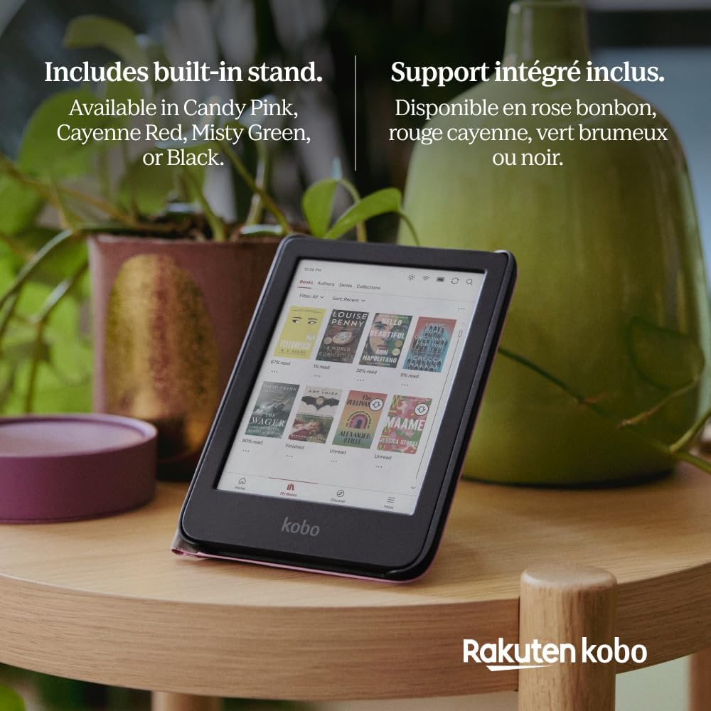 Kobo Clara Colour/BW SleepCover Case | Butter Yellow | Sleep/Wake Technology | Built-in 2-Way Stand | Vegan Leather | Compatible with 6” Kobo Clara Colour/BW eReader
