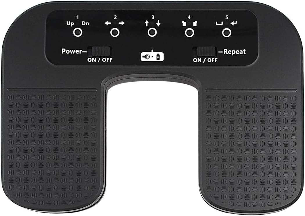 Yueyinpu Wireless Foot Pedal Hands-Free Music Page Turner for Tablets Smartphones Rechargeable Anti-Skid Pad (Classic)