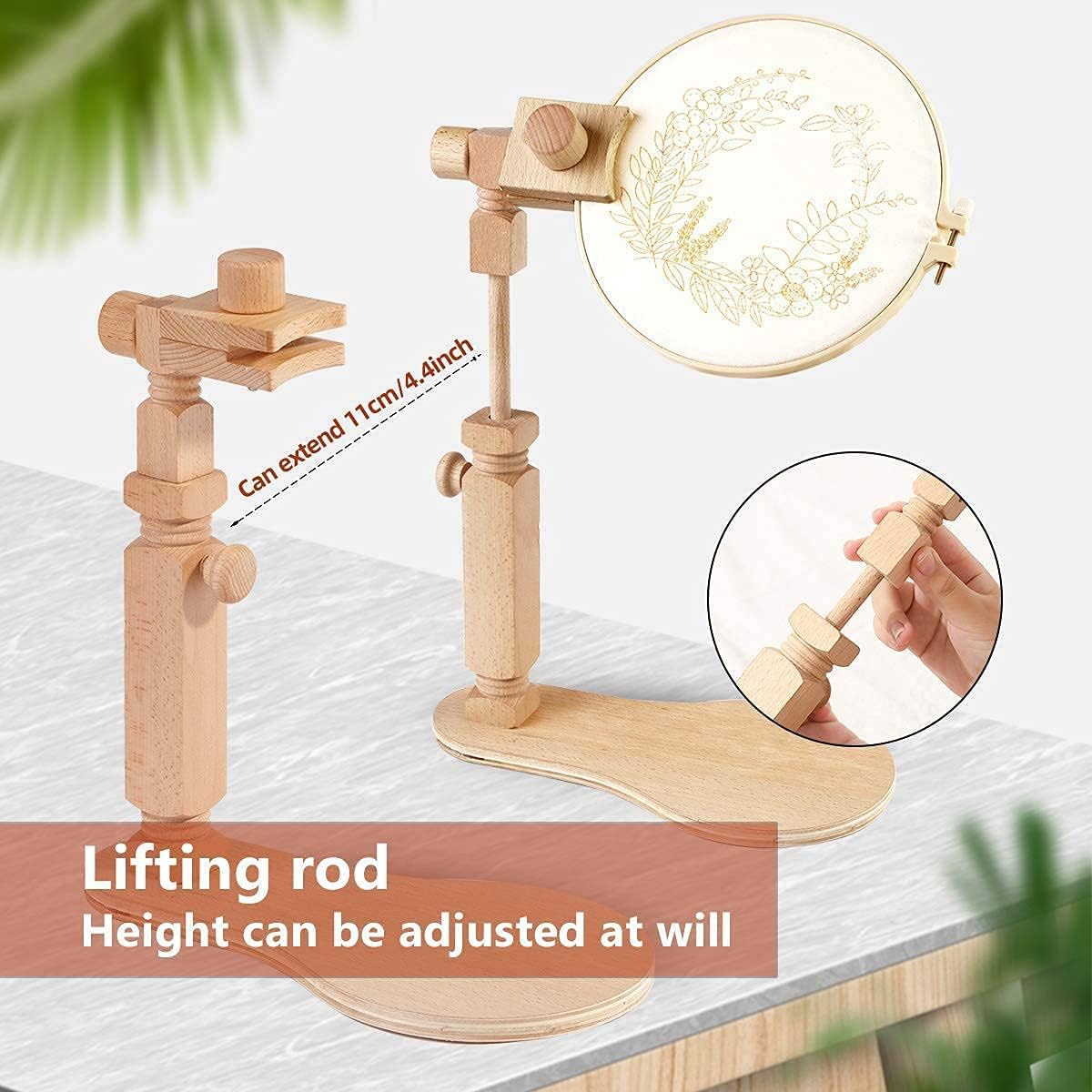 Purilite Select Adjustable Beech Wood Embroidery Hoop Stand