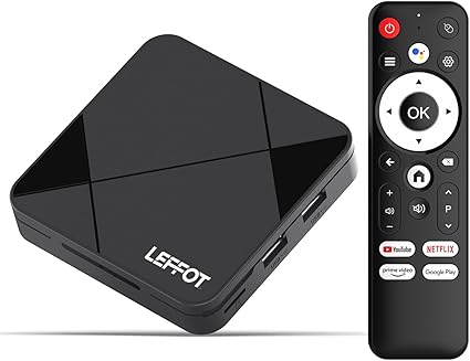 LEFFOT Android TV Box 14, 2025Smart 4K UHD Steaming Devices for TV,2GB RAM + 16GB ROM,Home Smat TV Box,with HDR10,2.4G&5G WiFi 6,BT 5.0 RK3518