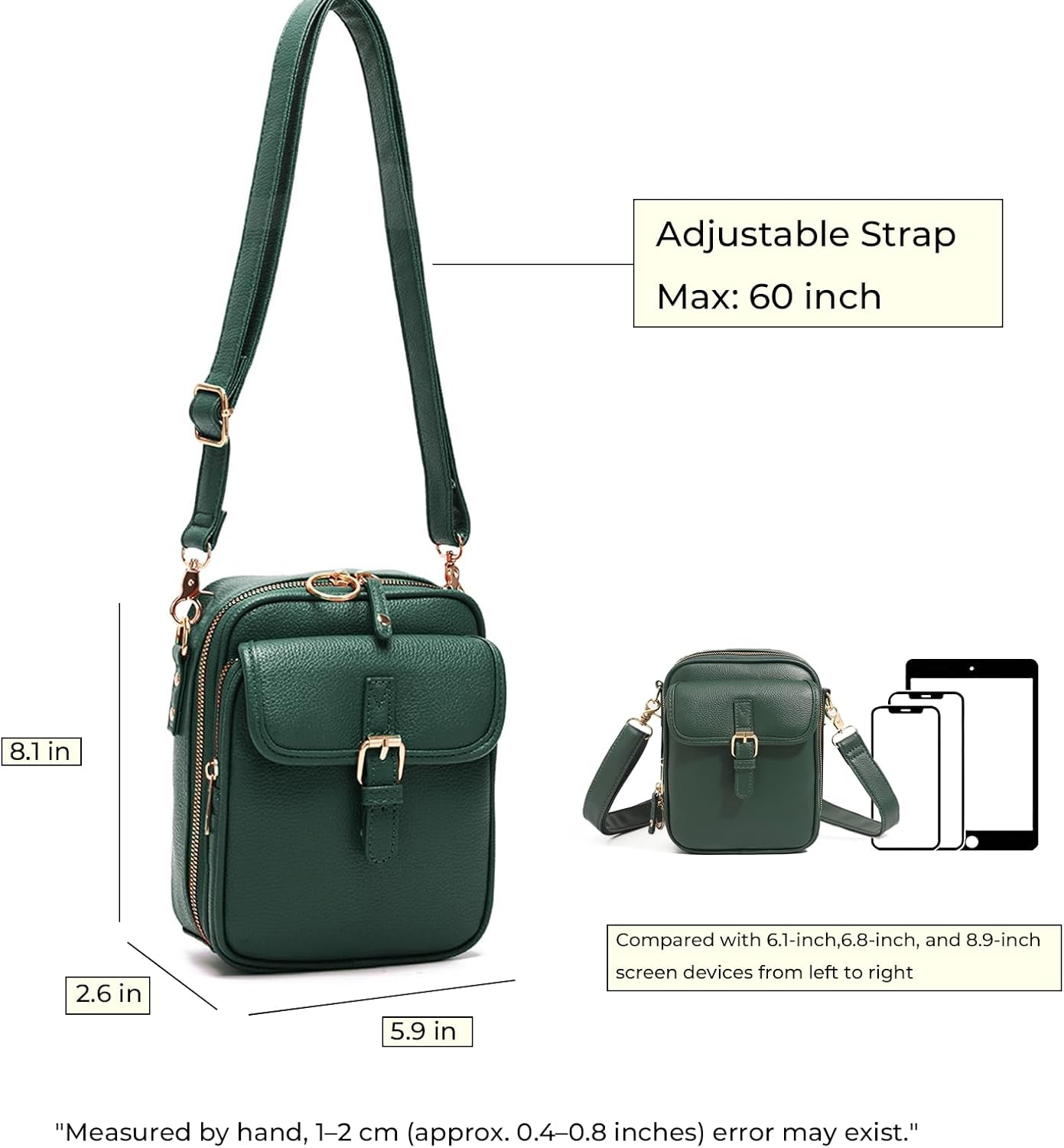 Lexiyat Crossbody Purses for Women Trendy Cell Phone Bag Leather Shoulder Handbags with Card Slots