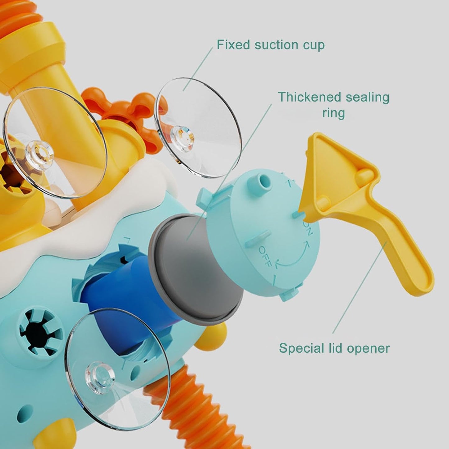 Babies Bath Shower Head Sprayer,Flexible Kids Shower Head Bathtub Shower Head | Sunflower Bath Shower Head Babies Bath Accessories for Boys Girls