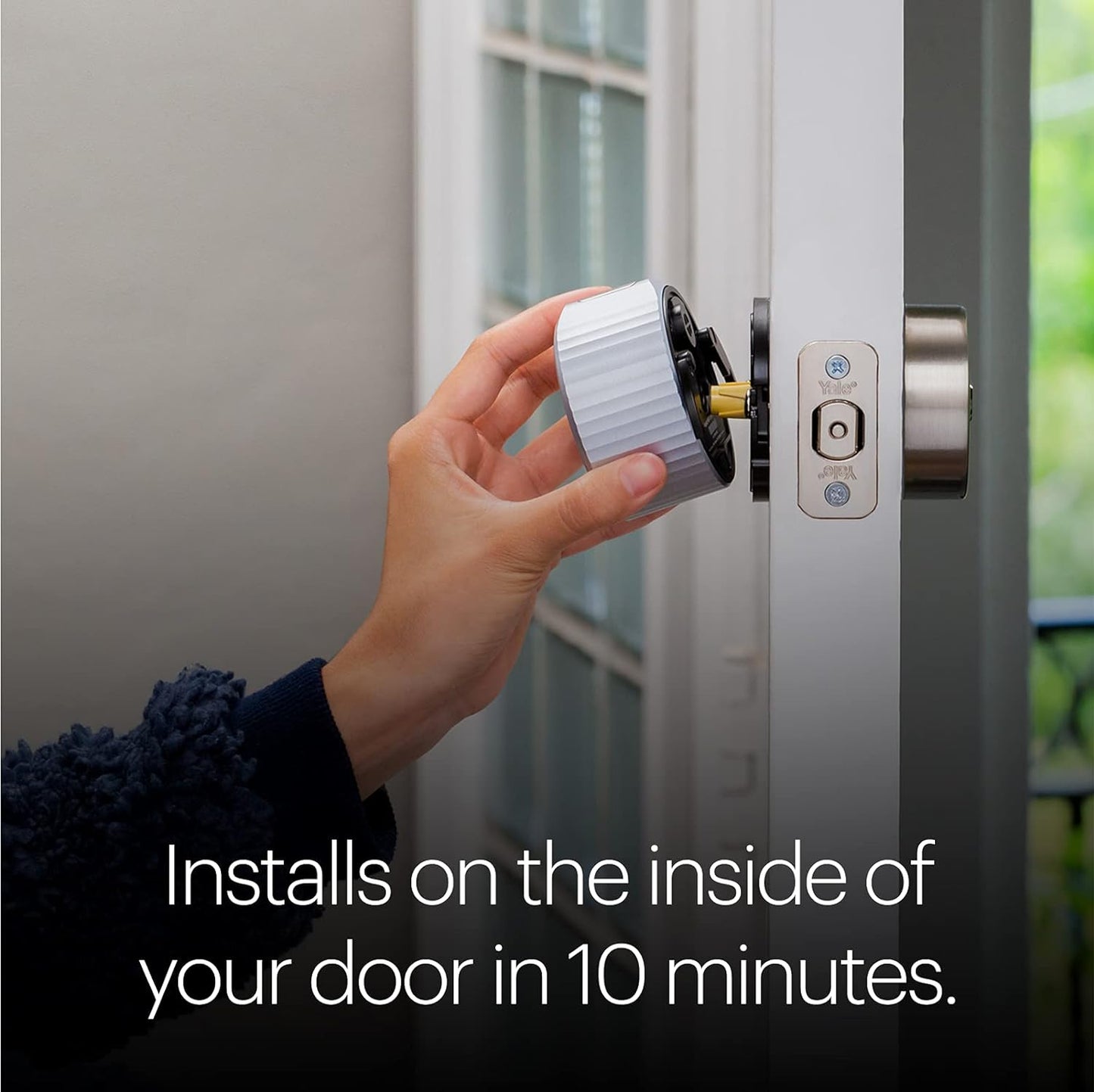 August Home, Silver Wi-Fi Connected Smart Keyless Entry Door Lock, Electronic Door Lock Fits Your Existing Deadbolt in Minutes, AUG-SL05-M01-S01