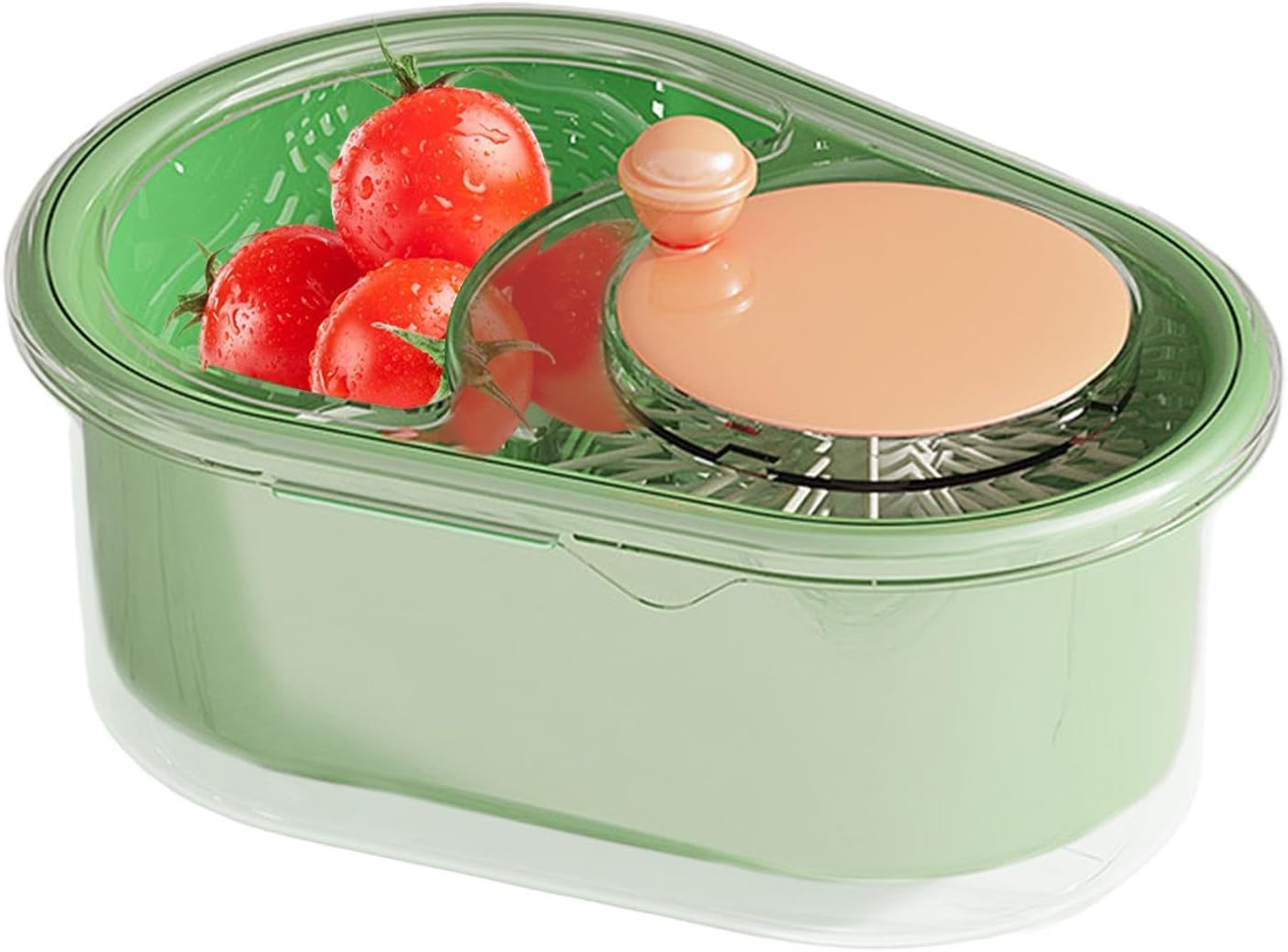 Fruit Cleaner Bowl - Portable Rotating Salad Spinner and Dryer,Salad Cleaner, Kitchen Strainer Drainer Basket, Food Wash Bowl, Manual Lettuce Washer