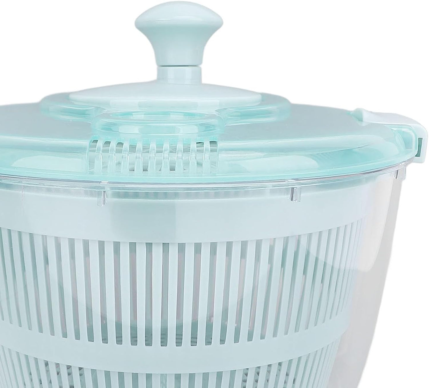 Salad Spinner, 5L Capacity Fast One Handed Manual Lettuce Spinner Salad Spinner Small with Non Slip Base for Vegetable Fruit Lettuce