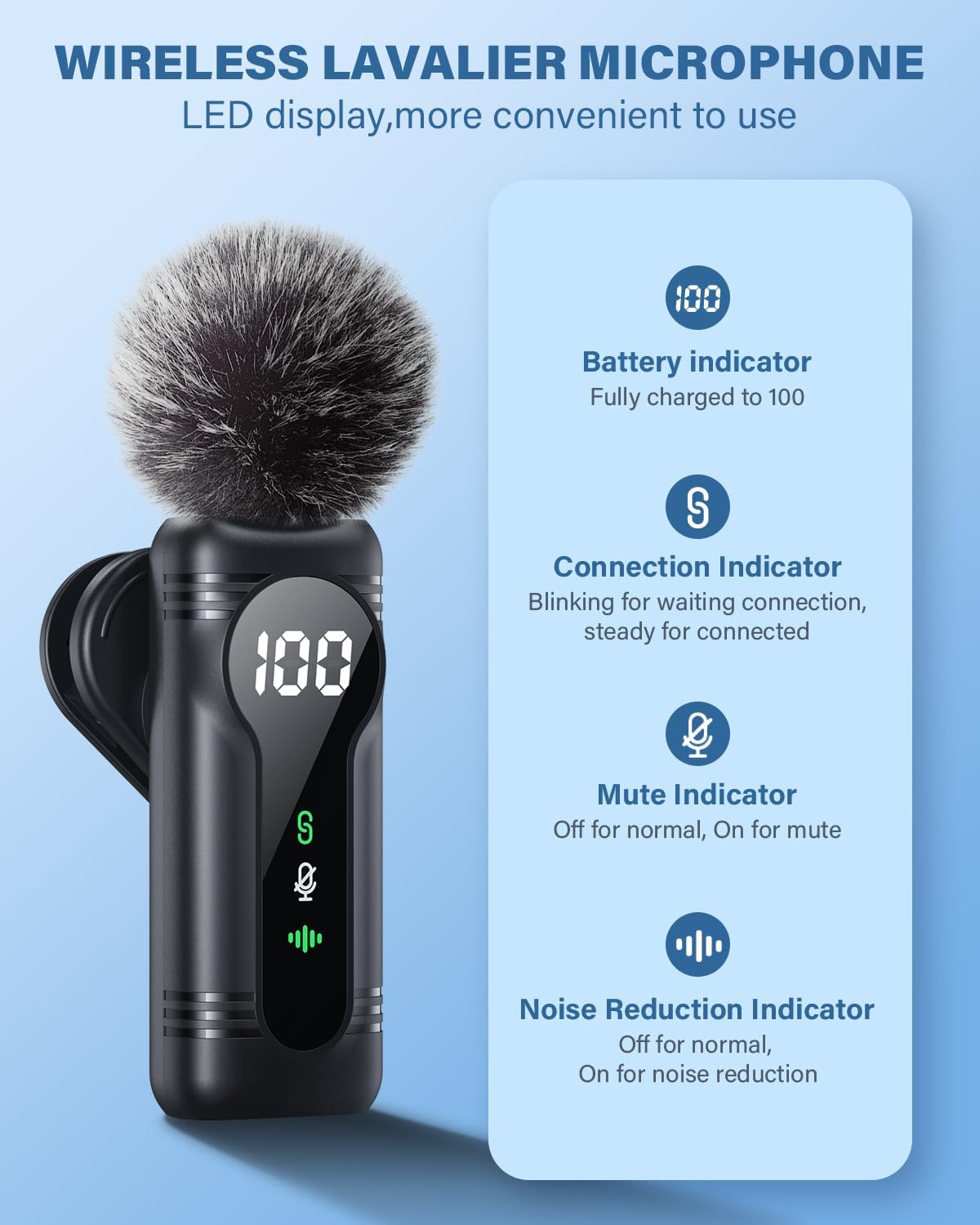 Wireless Lavalier Microphone Dual Set – Plug & Play Clip-on Mic with Auto Pairing, Magnetic Mount, Noise Cancelling, for iPhone, Android, USB-C Devices, YouTube, Podcast & Video Recording