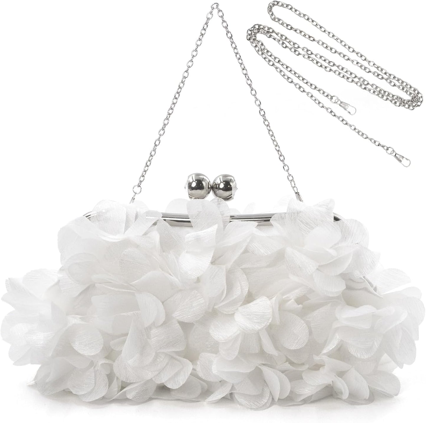 JAMBHALA Clutch Evening Handbags Floral Appliques Small Clutch Purses for Women