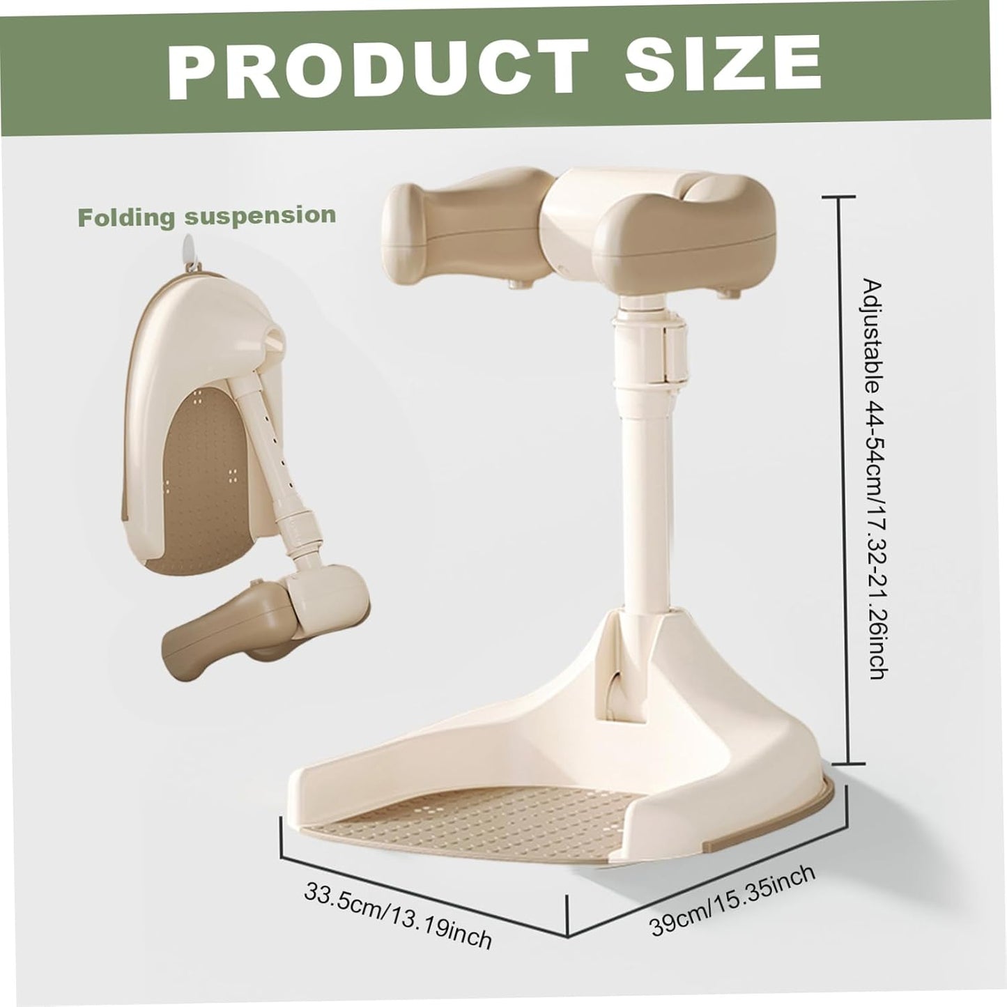Baby Shower Stand, Adjustable Height & Non Slip Baby Bath Support With Safety Lock, Foldable & Portable Toddler Shower Stand For Kids 6 Months+