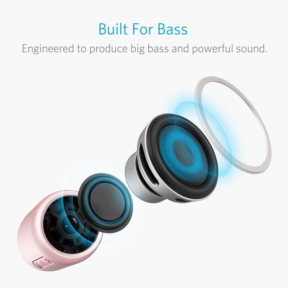Anker SoundCore mini, Super-Portable Bluetooth Speaker with 15-Hour Playtime, 66-Foot Bluetooth Range, Enhanced Bass, Noise-Cancelling Microphone