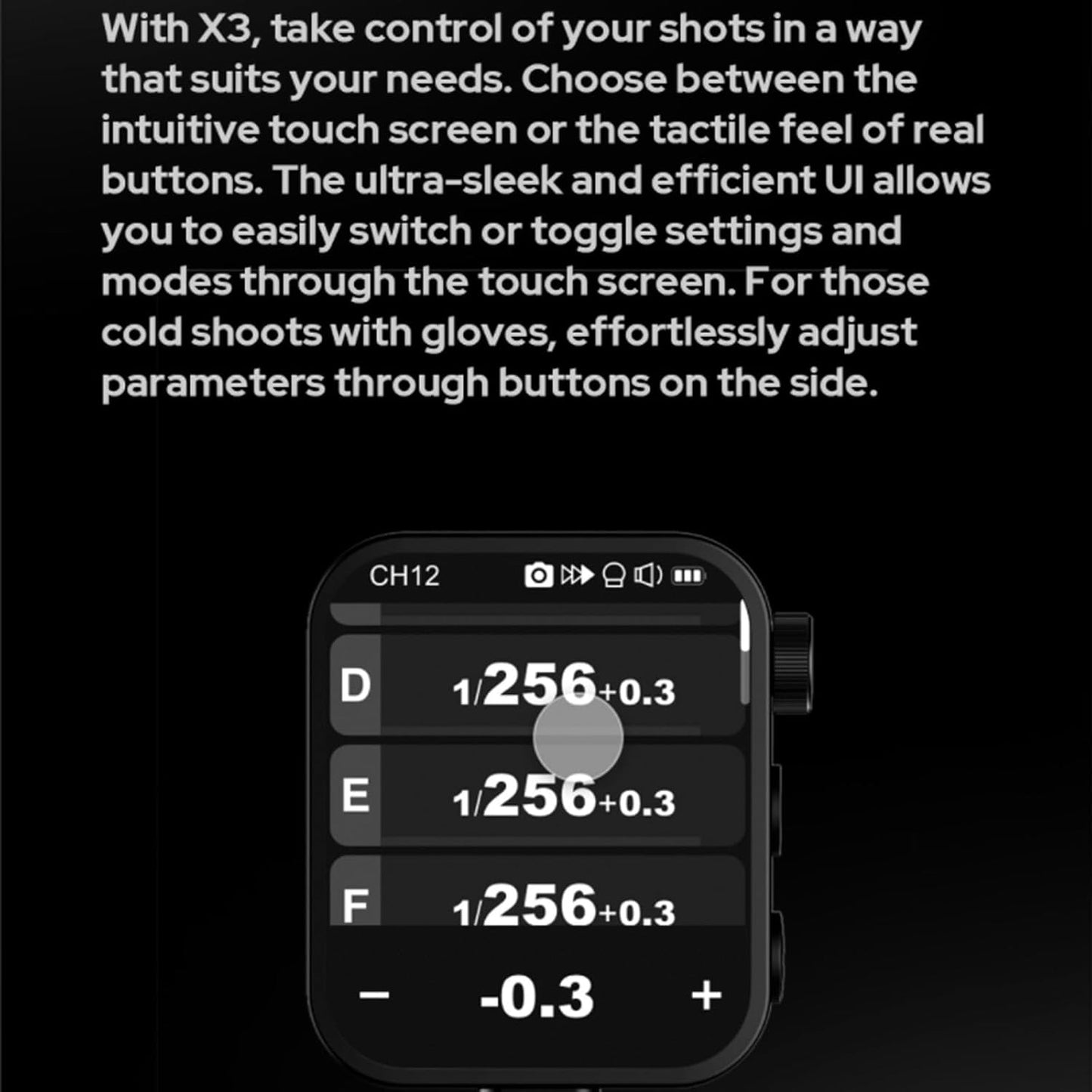 Godox X3-F X3F X3 F Touchscreen TTL Wireless Flash Trigger for Fuji, 2.4GHz Wireless, High Speed Sync, OLED Screen Adjustable Brightness TTL Speedlight Transmitter for Fujifilm Cameras (Autoflash)