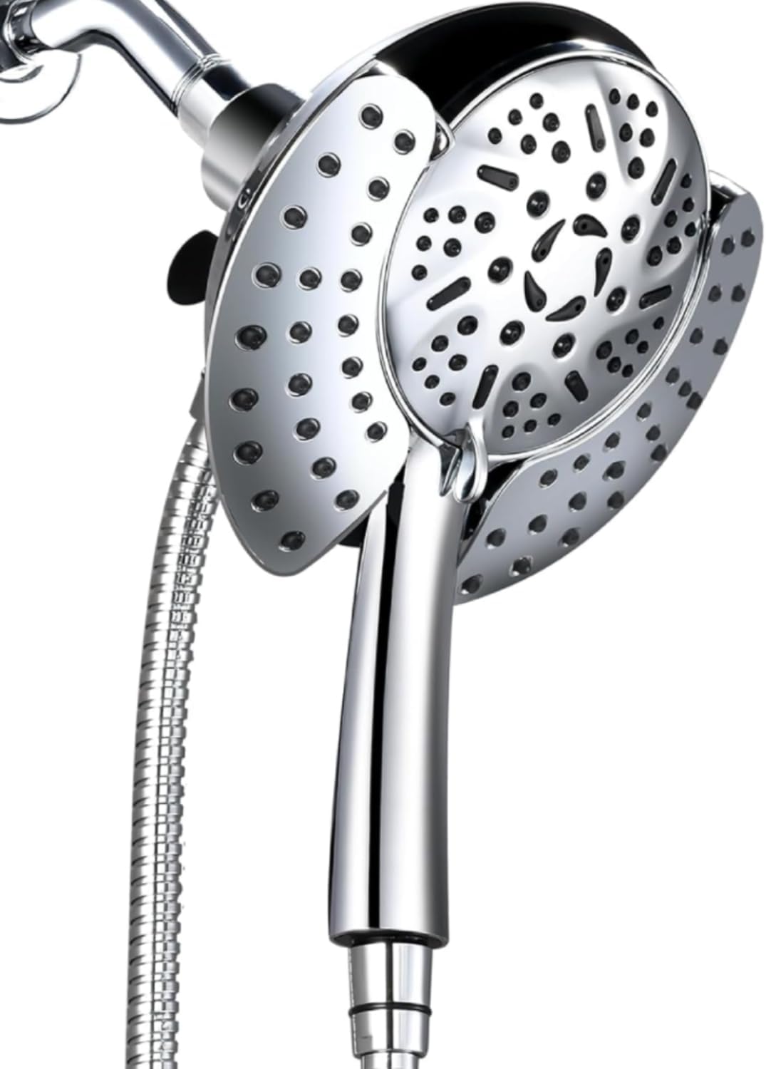 GRICH Shower Heads with Hand Held Spray: 9 Modes High Pressure Shower Head & Rain Shower Head, 2 in 1 Anti-Leak Shower Head with Hose, Height/Angle Adjustable, cUPC Certification Approved