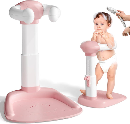 COOSEYA ® Baby Bathtub With Shower Stand Support|Anti-Pinch Soporte para Bañera de Bebé Adjustable Baby Shower Tower, Smart Water Flow Hug Tower for 6-36 Months, Ideal baby shower gifts
