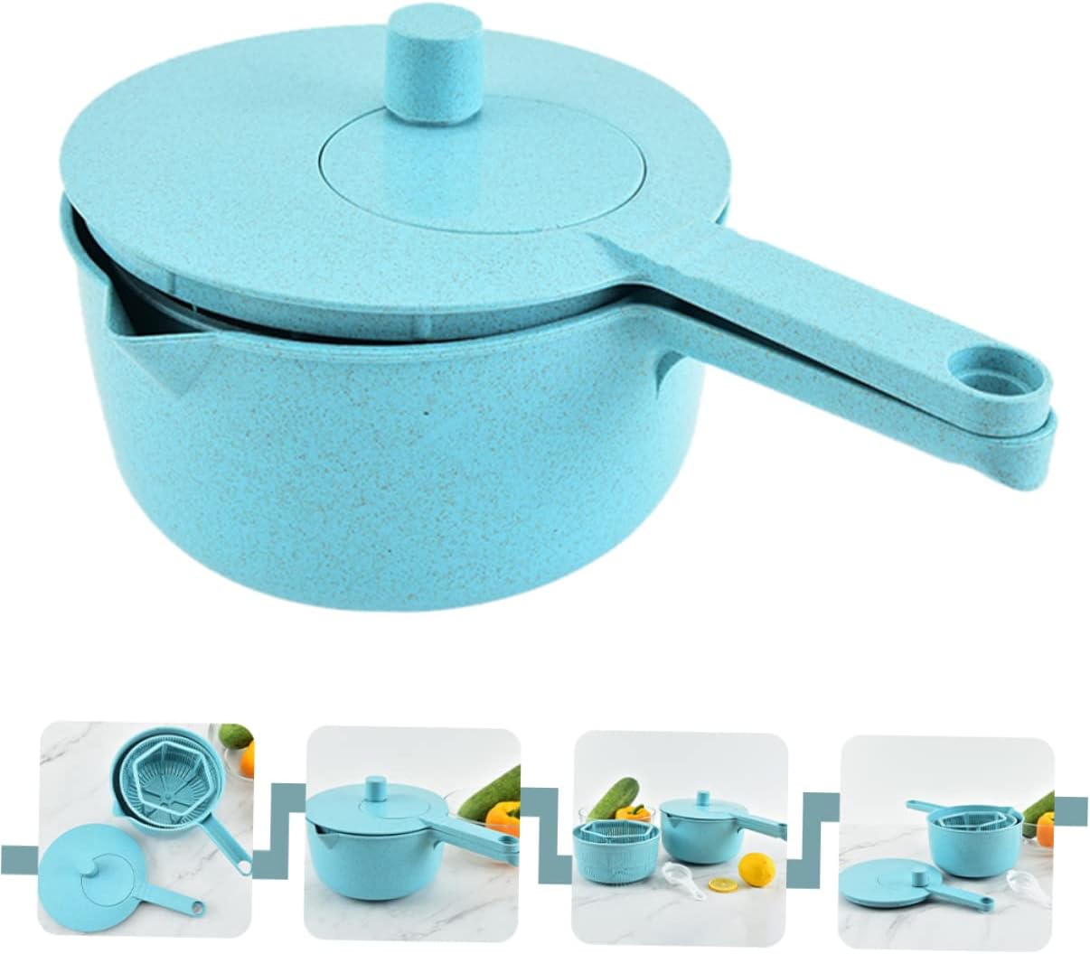 DECHOUS Salad Spinner Alternative Hand Crank Vegetable Drain Basket Random Color